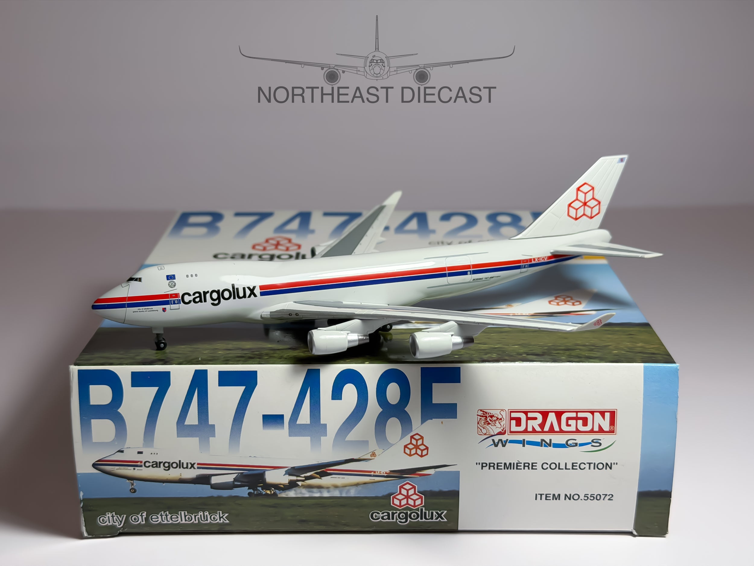 Cargolux Boeing 747-400F 1:400 Dragon Wings LX-ICV (55072)