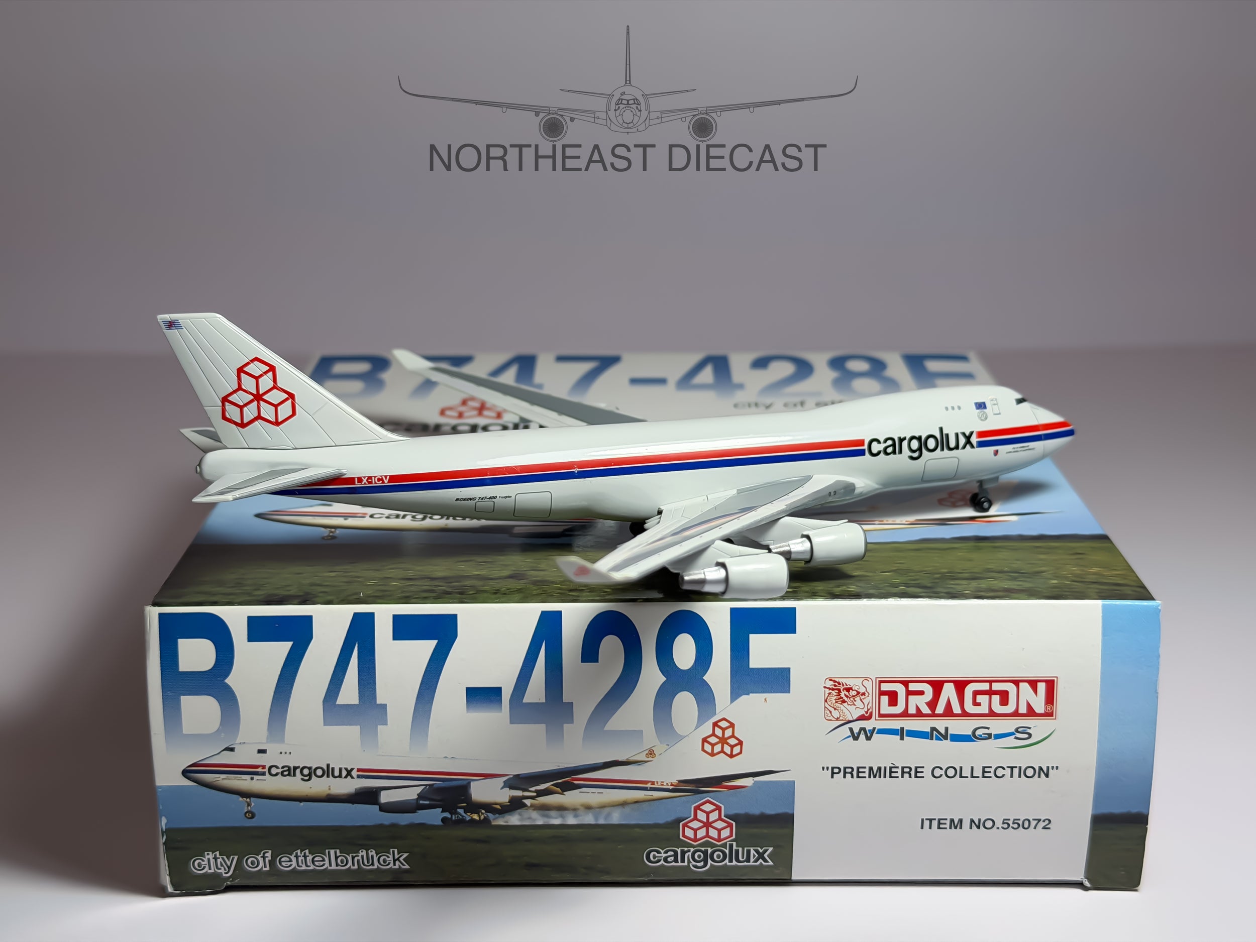 Cargolux Boeing 747-400F 1:400 Dragon Wings LX-ICV (55072)