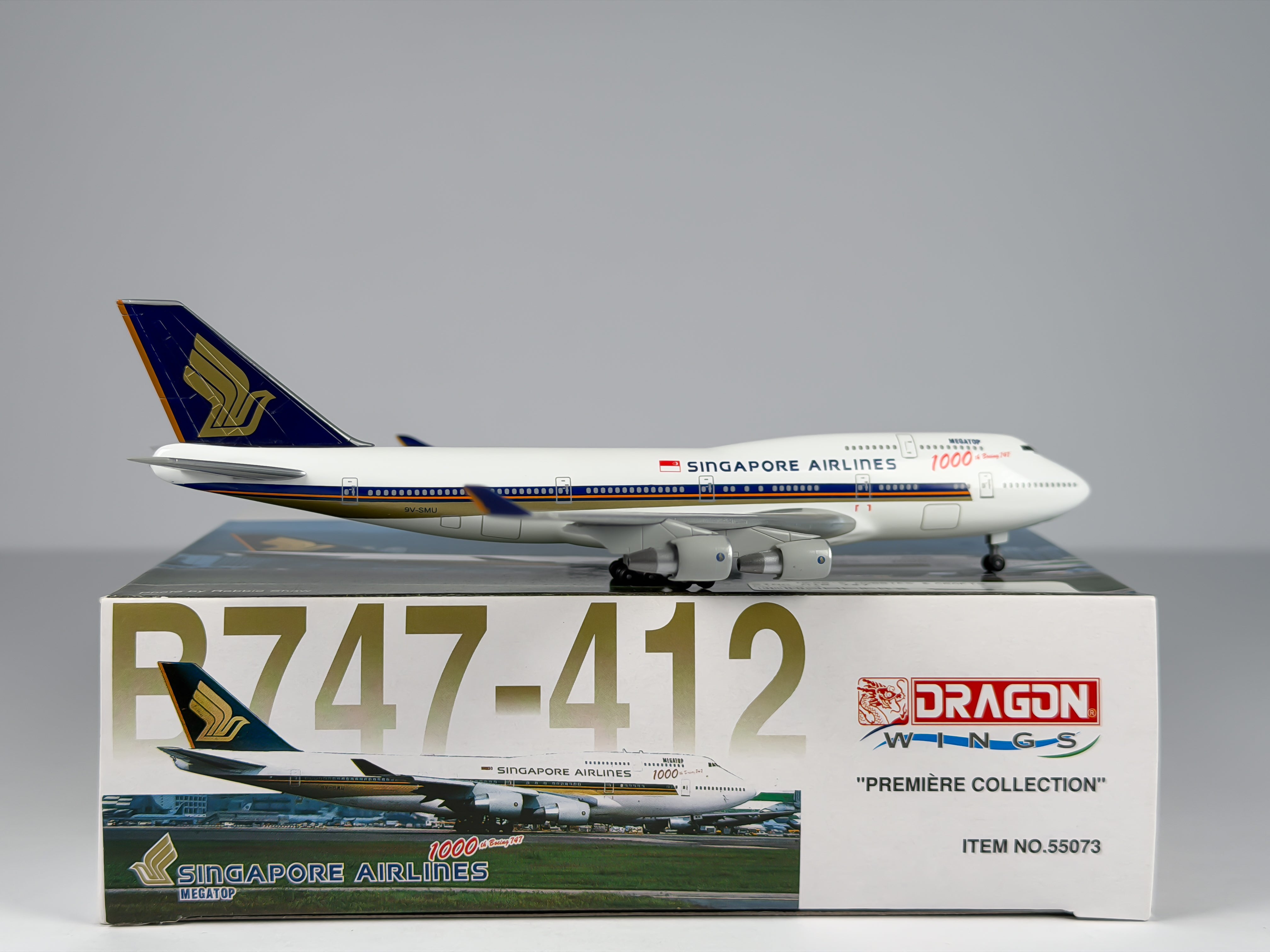 Singapore Airlines Boeing 747-400 1:400 Dragon Wings 9V-SMU (55073)