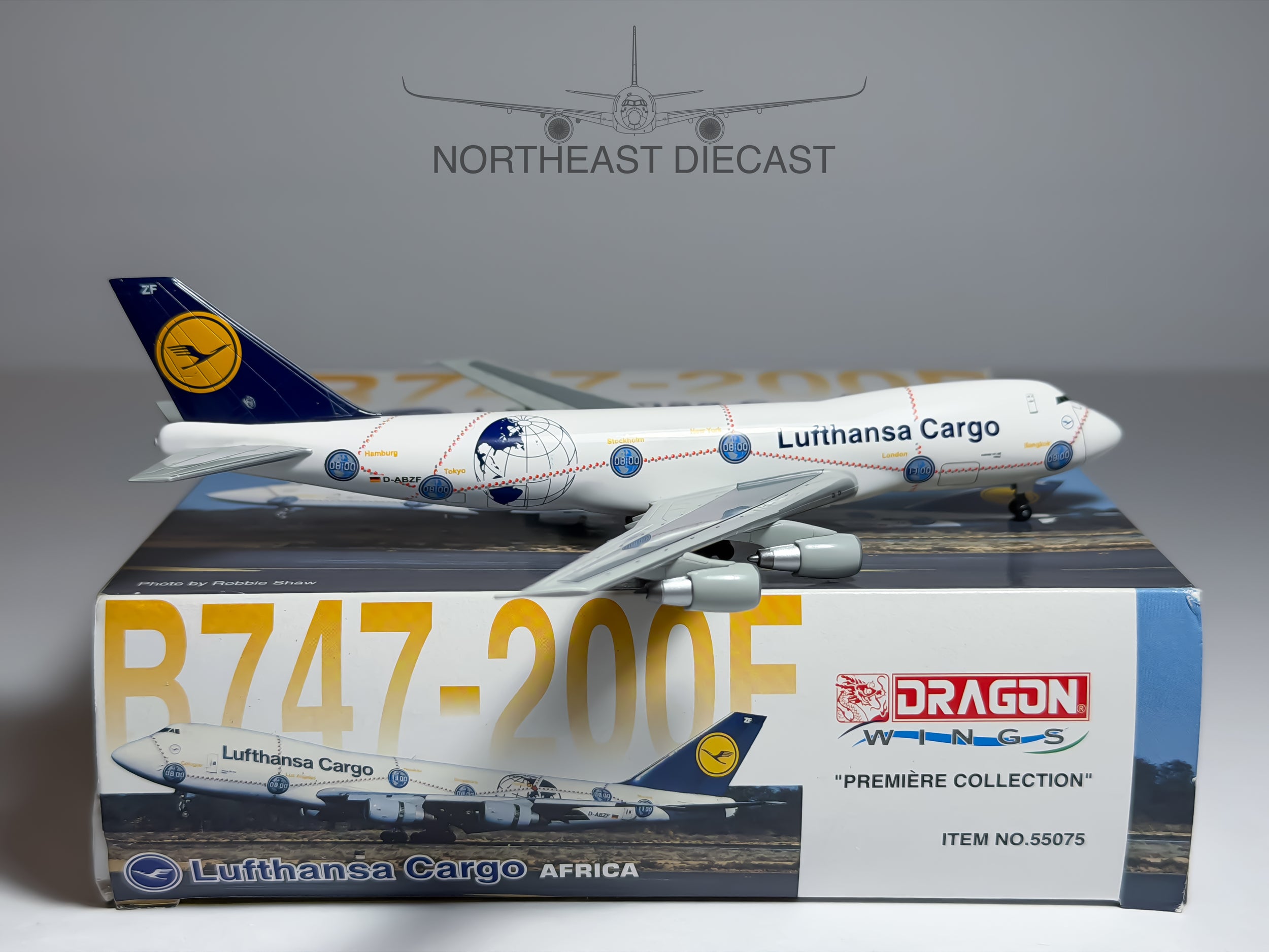 Lufthansa Cargo Boeing 747-200F 1:400 Dragon Wings D-ABZF (55075)