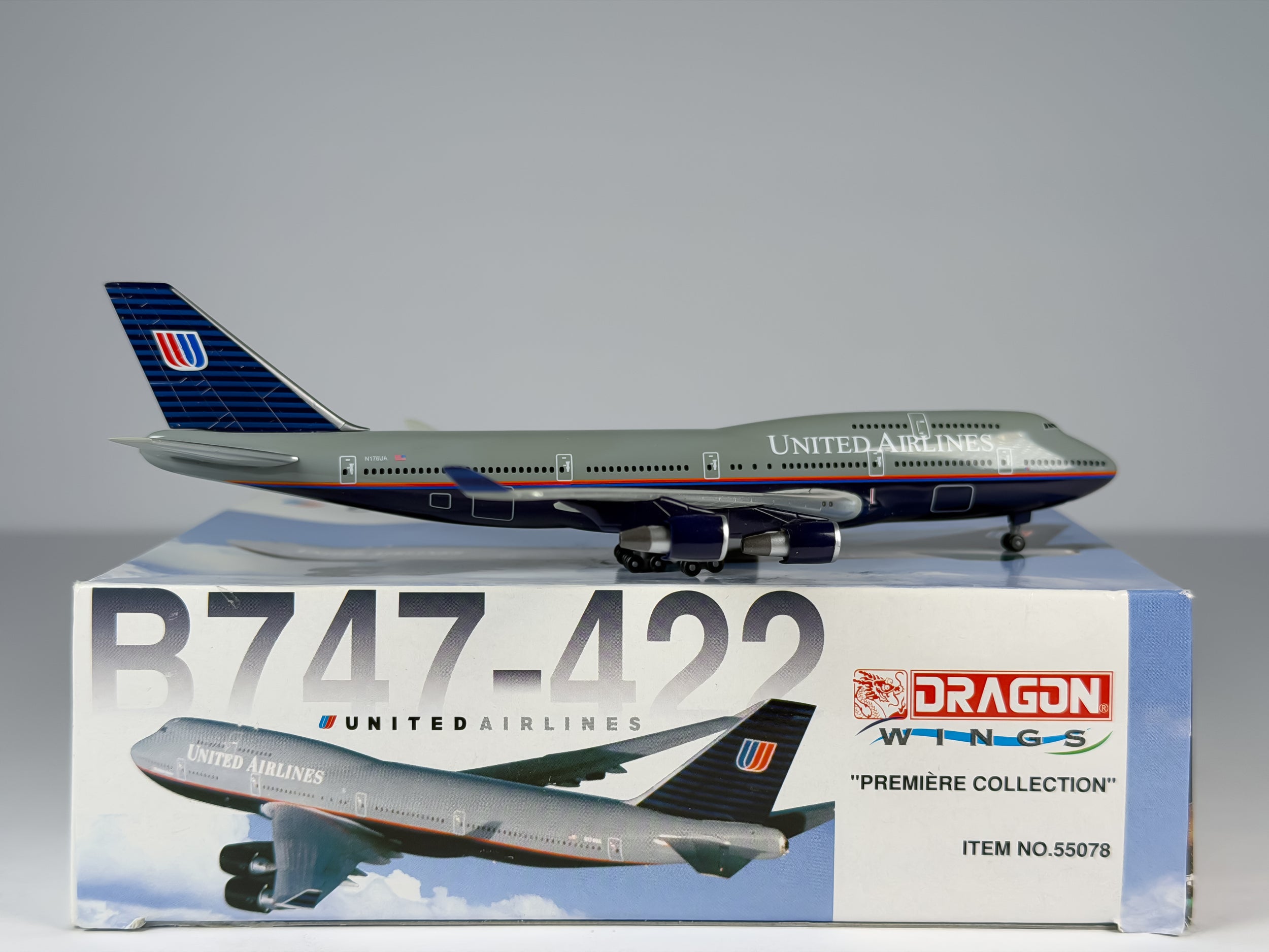 United Airlines Boeing 747-400 1:400 Dragon Wings N176UA (55078)