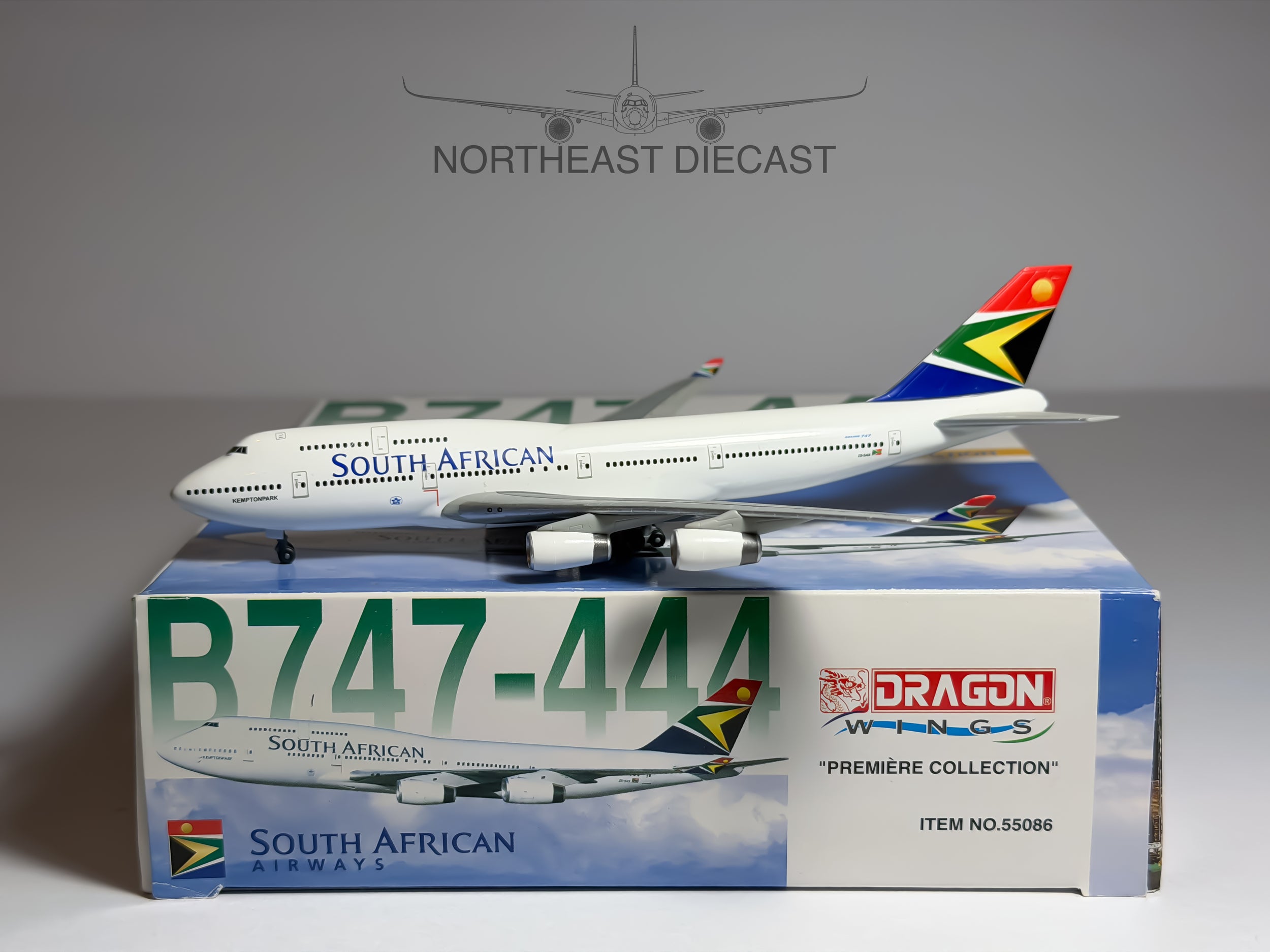 South African Airways Boeing 747-400 1:400 Dragon Wings ZS-SAX (55086)