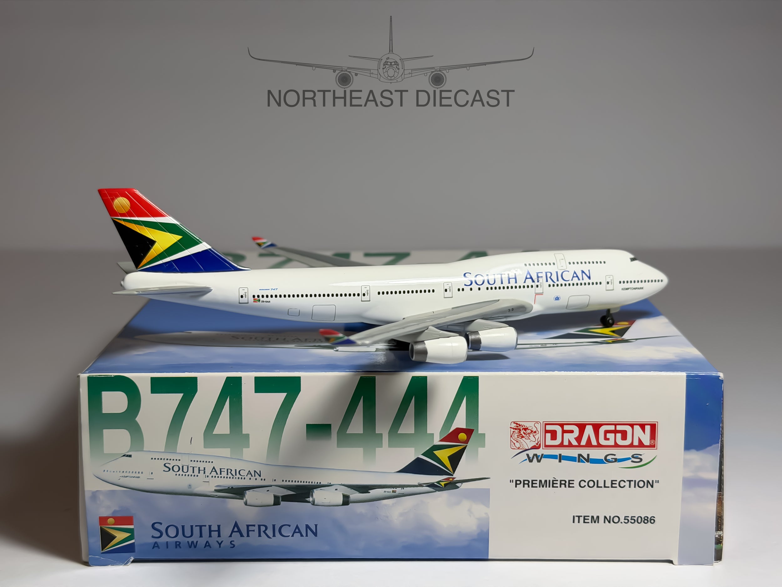 South African Airways Boeing 747-400 1:400 Dragon Wings ZS-SAX (55086)