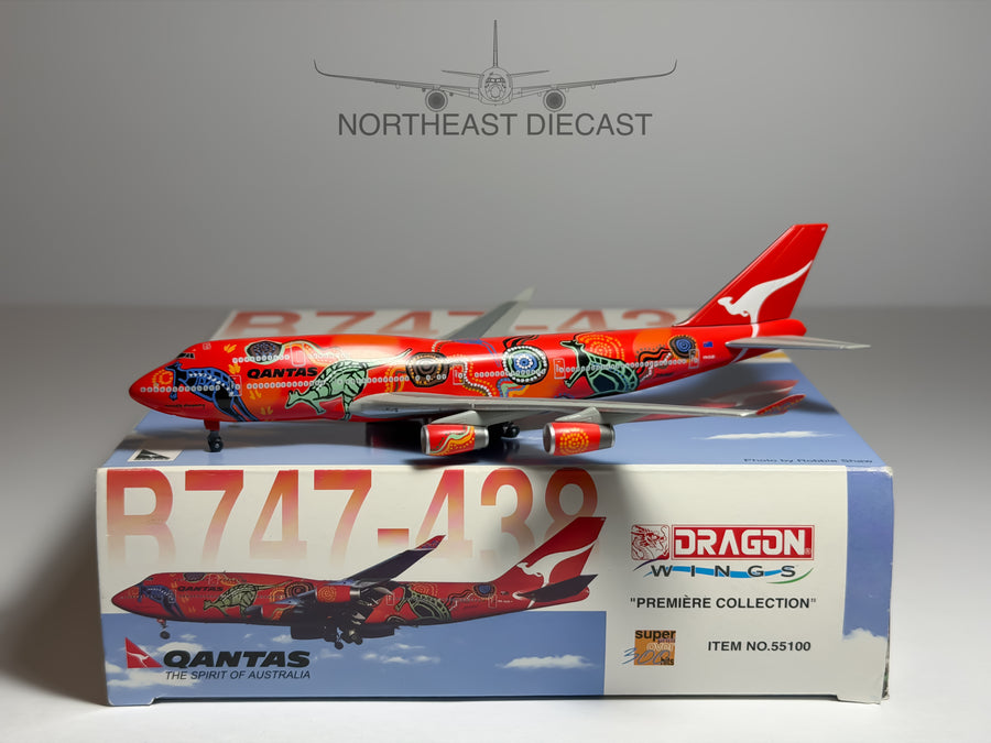 Qantas Airways Boeing 747-400 1:400 Dragon Wings VH-OJB (55100)