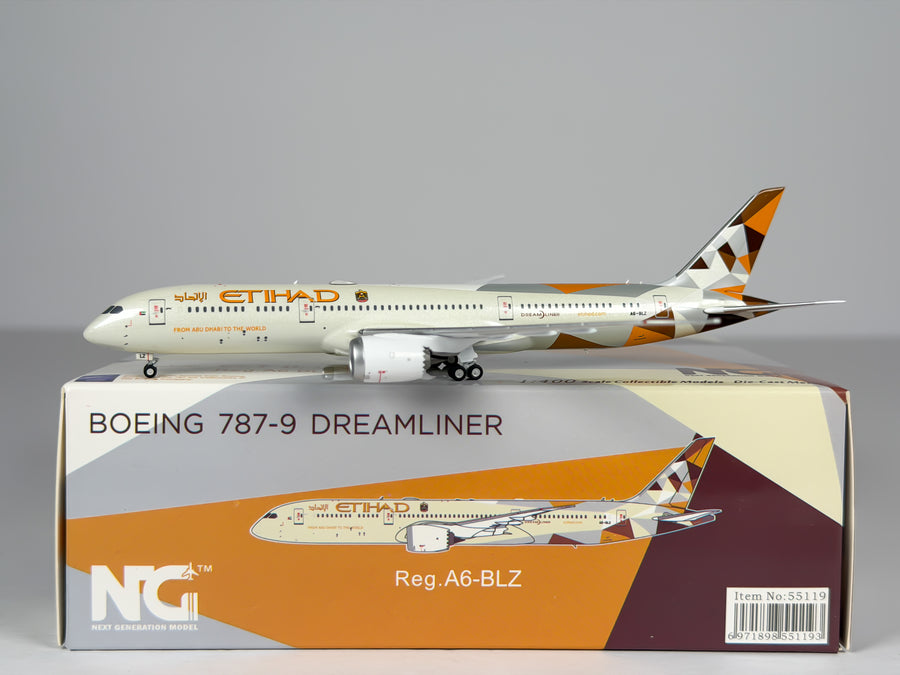 Etihad Airways Boeing 787-9 1:400 NG Models A6-BLZ (55119)