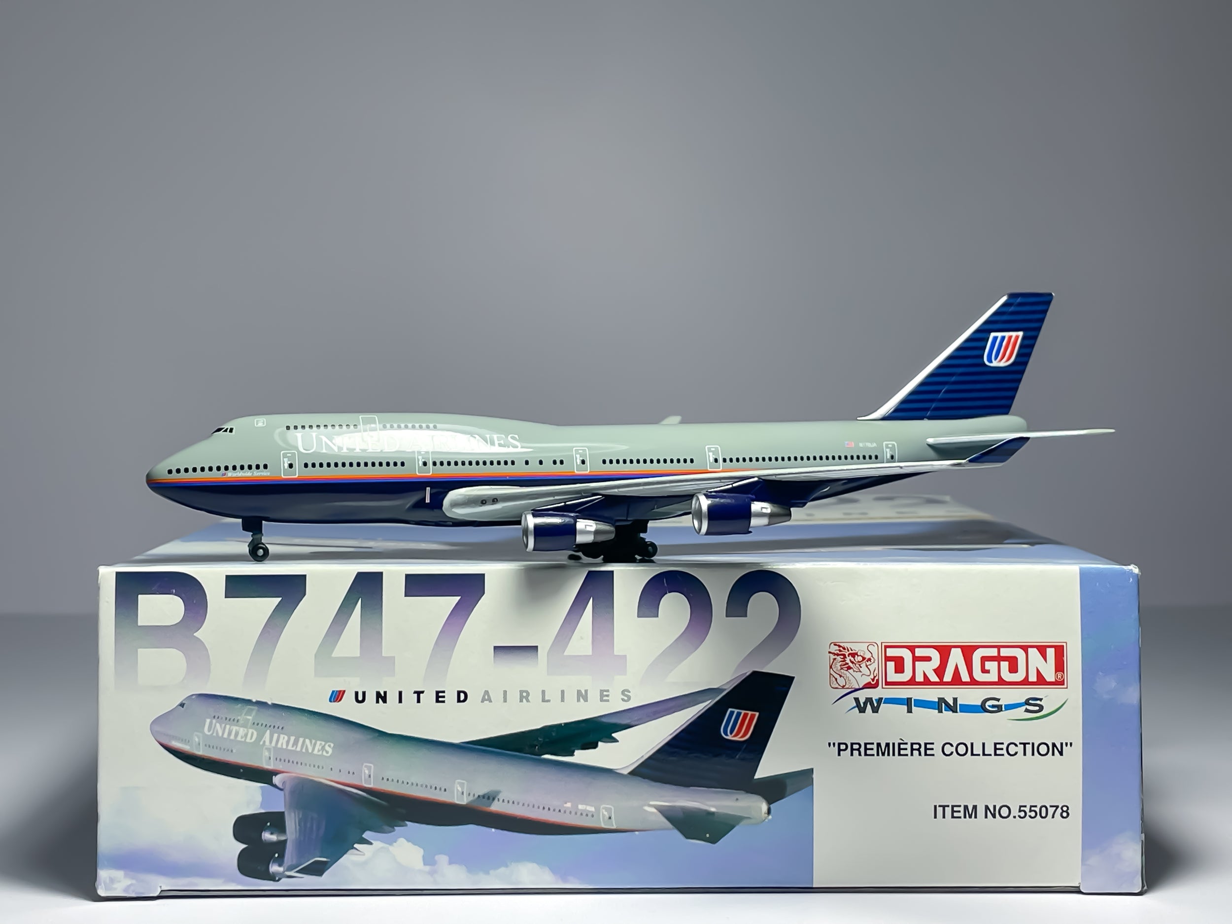 United Airlines Boeing 747-400 1:400 Dragon Wings N178UA (55120)