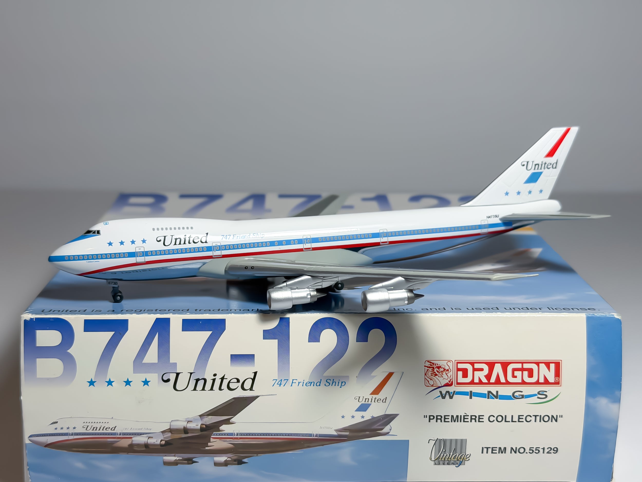 United Airlines Boeing 747-100 1:400 Dragon Wings N4735U (55129)