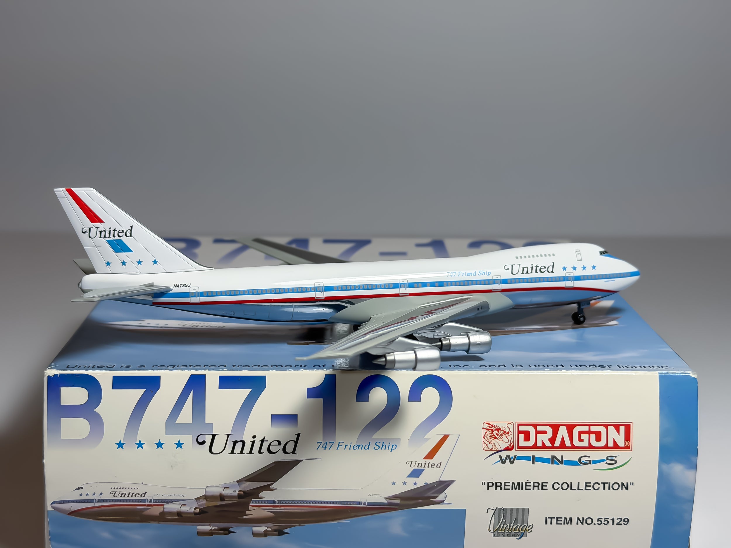 United Airlines Boeing 747-100 1:400 Dragon Wings N4735U (55129)