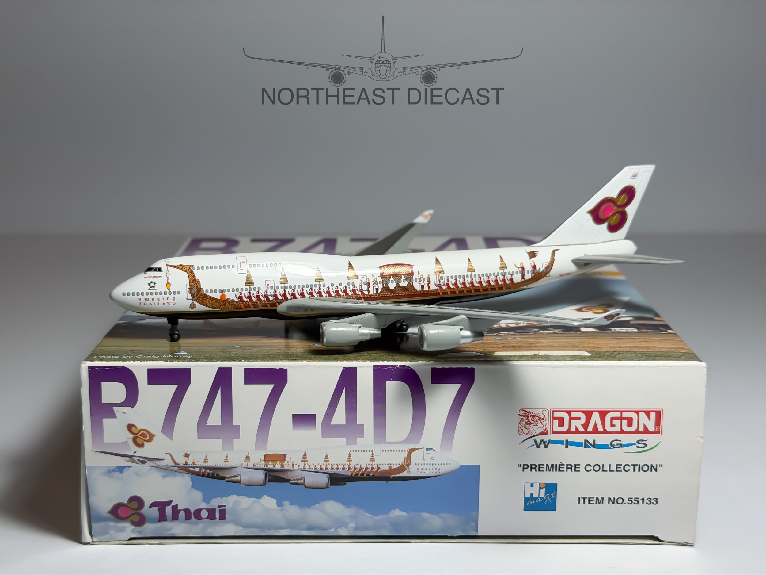 Thai Airways Boeing 747-400 1:400 Dragon Wings HS-TGJ (55133)