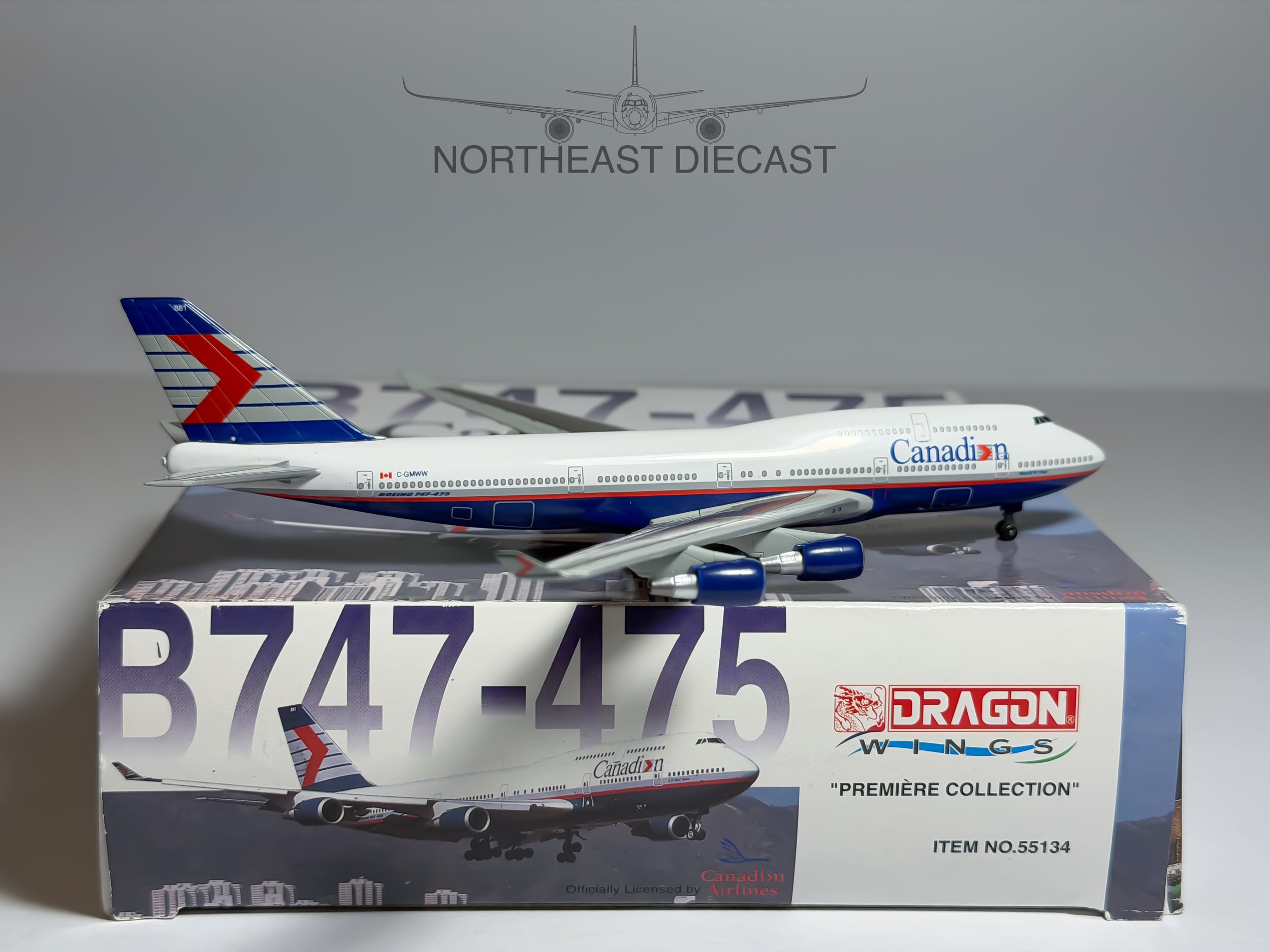 Canadian Airlines Boeing 747-400 1:400 Dragon Wings C-GMWW (55134)