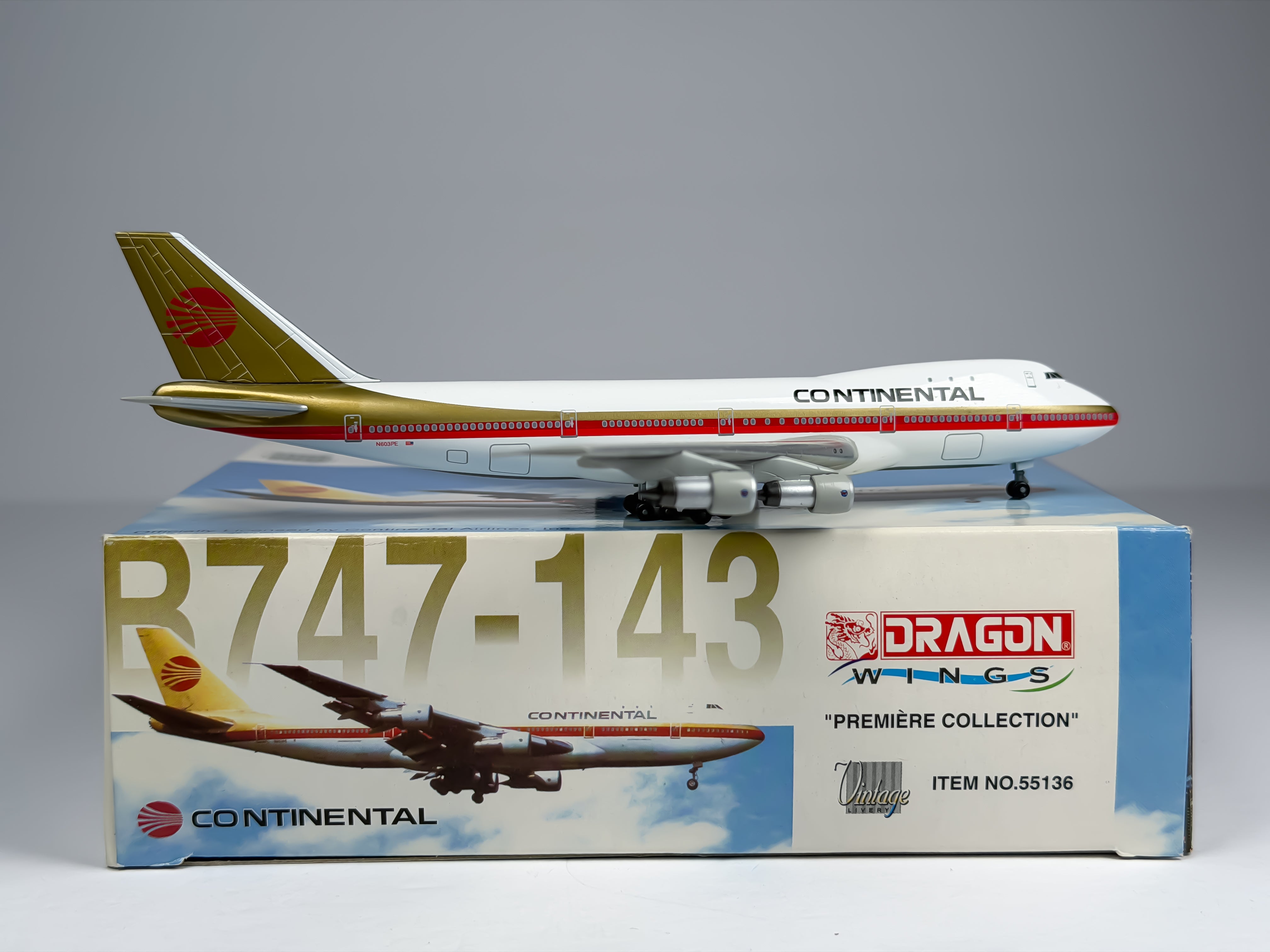 Continental Airlines Boeing 747-100 1:400 Dragon Wings N603PE (55136)
