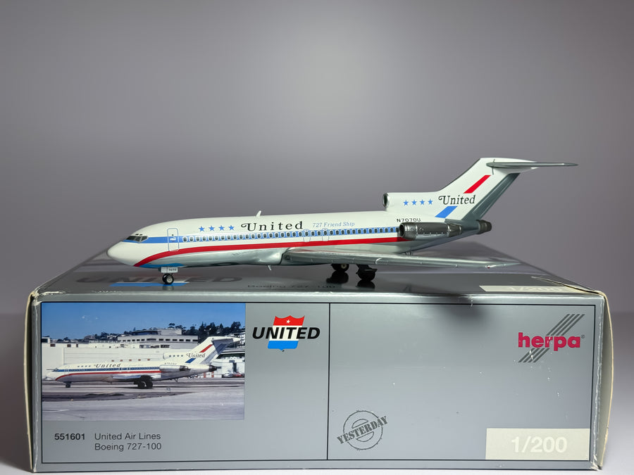 United Airlines Boeing 727-100 1:200 Herpa N7070U (551601)