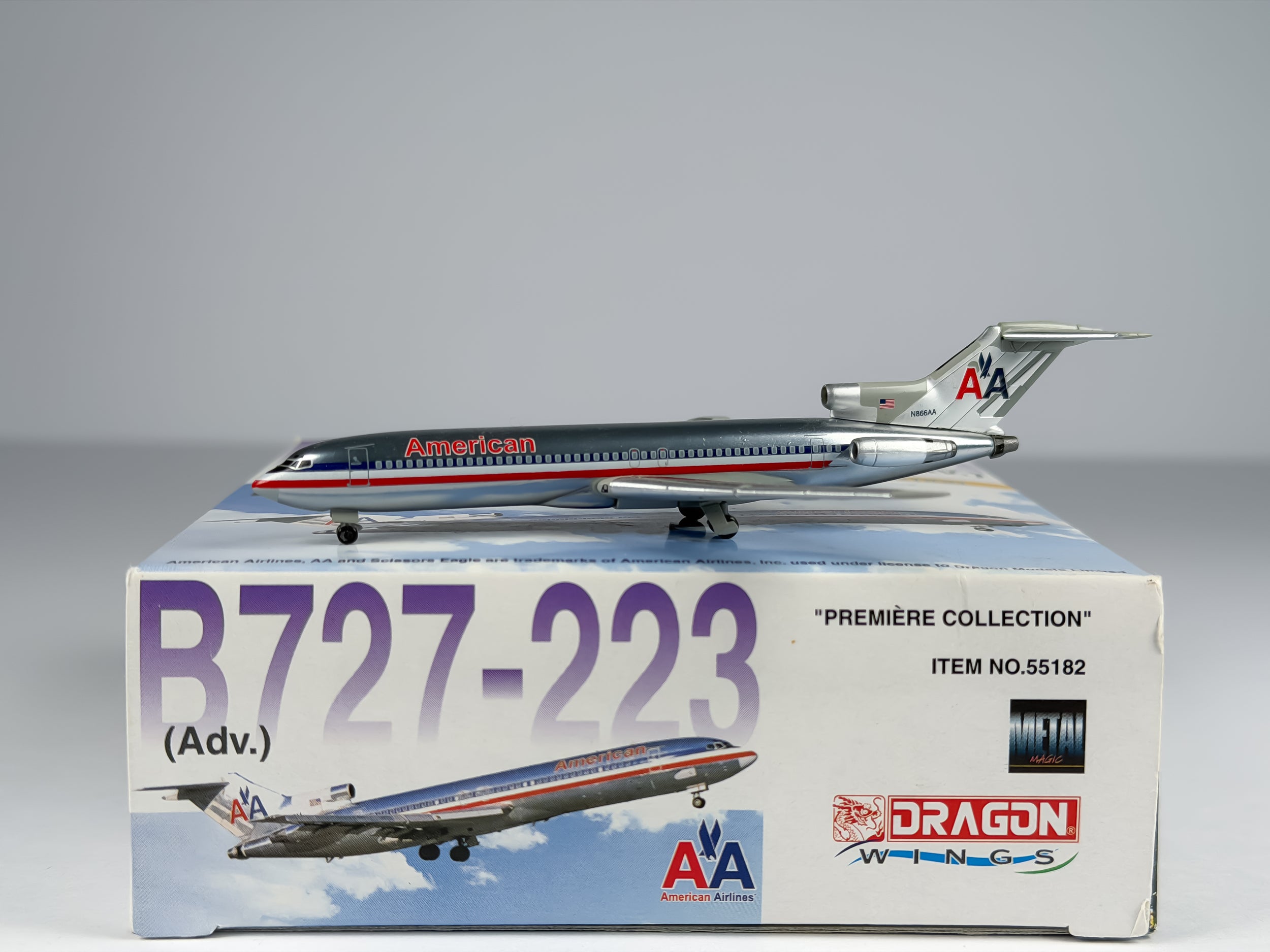 American Airlines Boeing 727-200 1:400 Dragon Wings N866AA (55182)