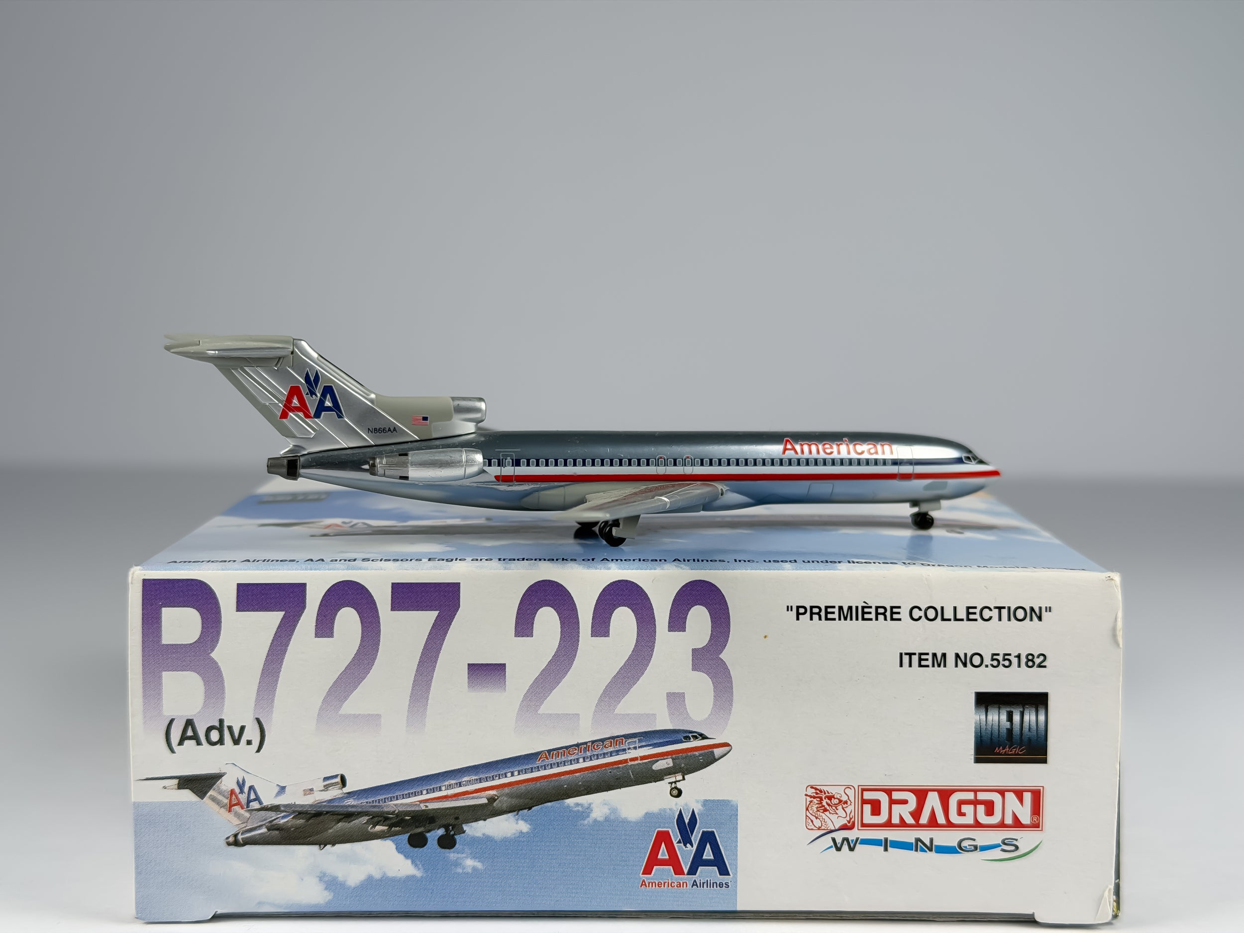 American Airlines Boeing 727-200 1:400 Dragon Wings N866AA (55182)