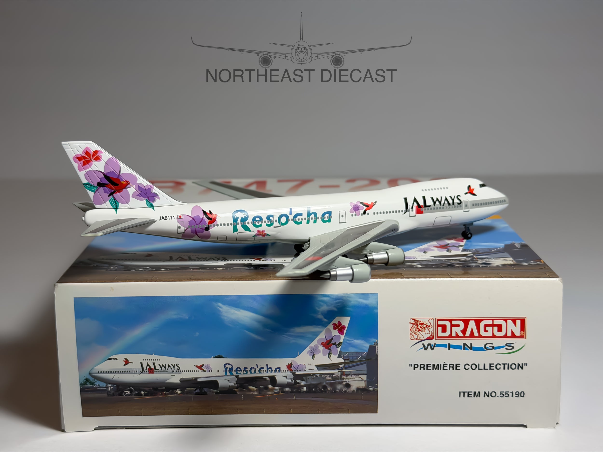 Japan Airlines (JAL) Boeing 747-200 1:400 Dragon Wings JA8111 (55190)
