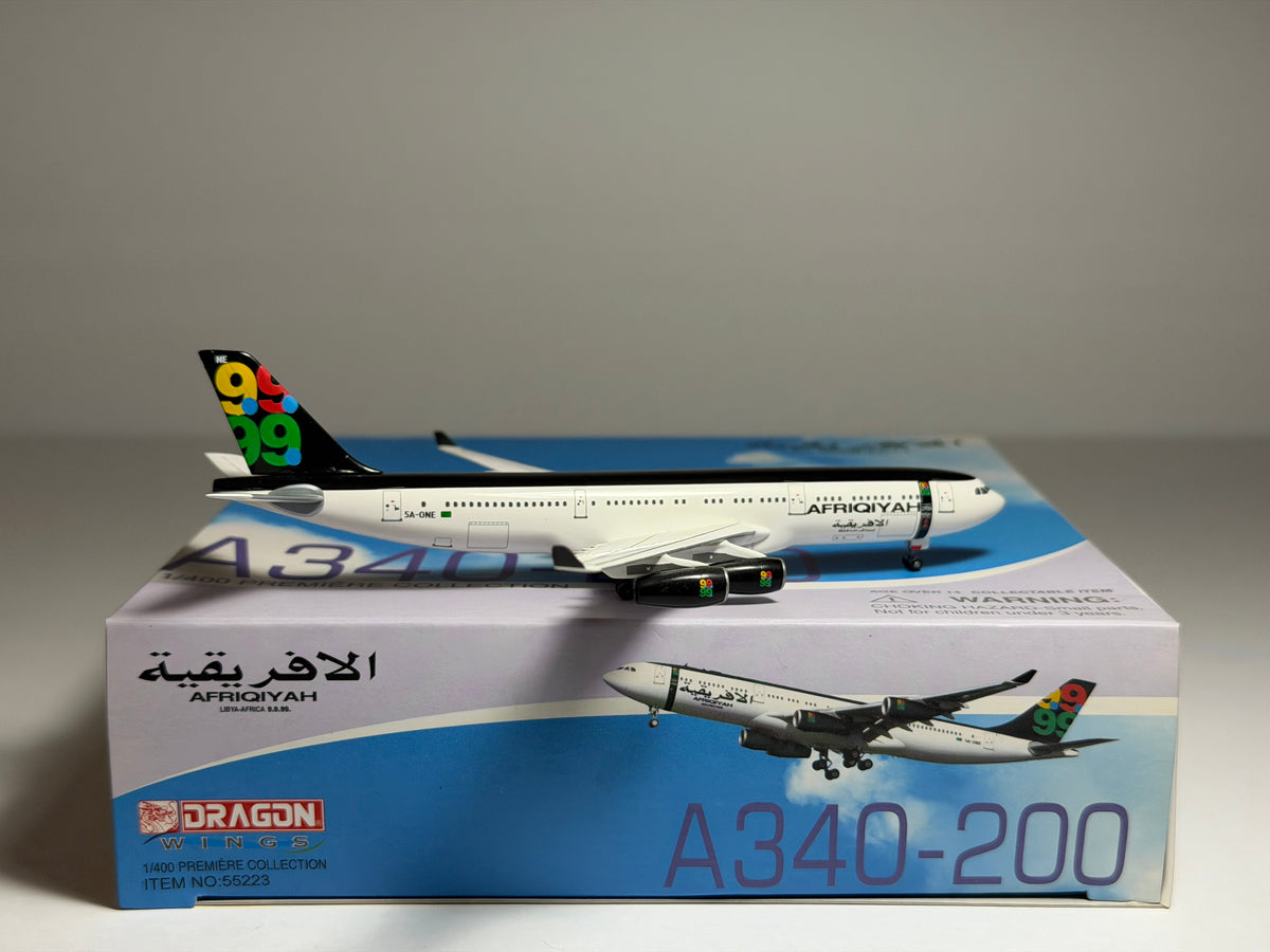Afriqiyah Airbus A340-200 1:400 Dragon Wings 5A-ONE (55223)
