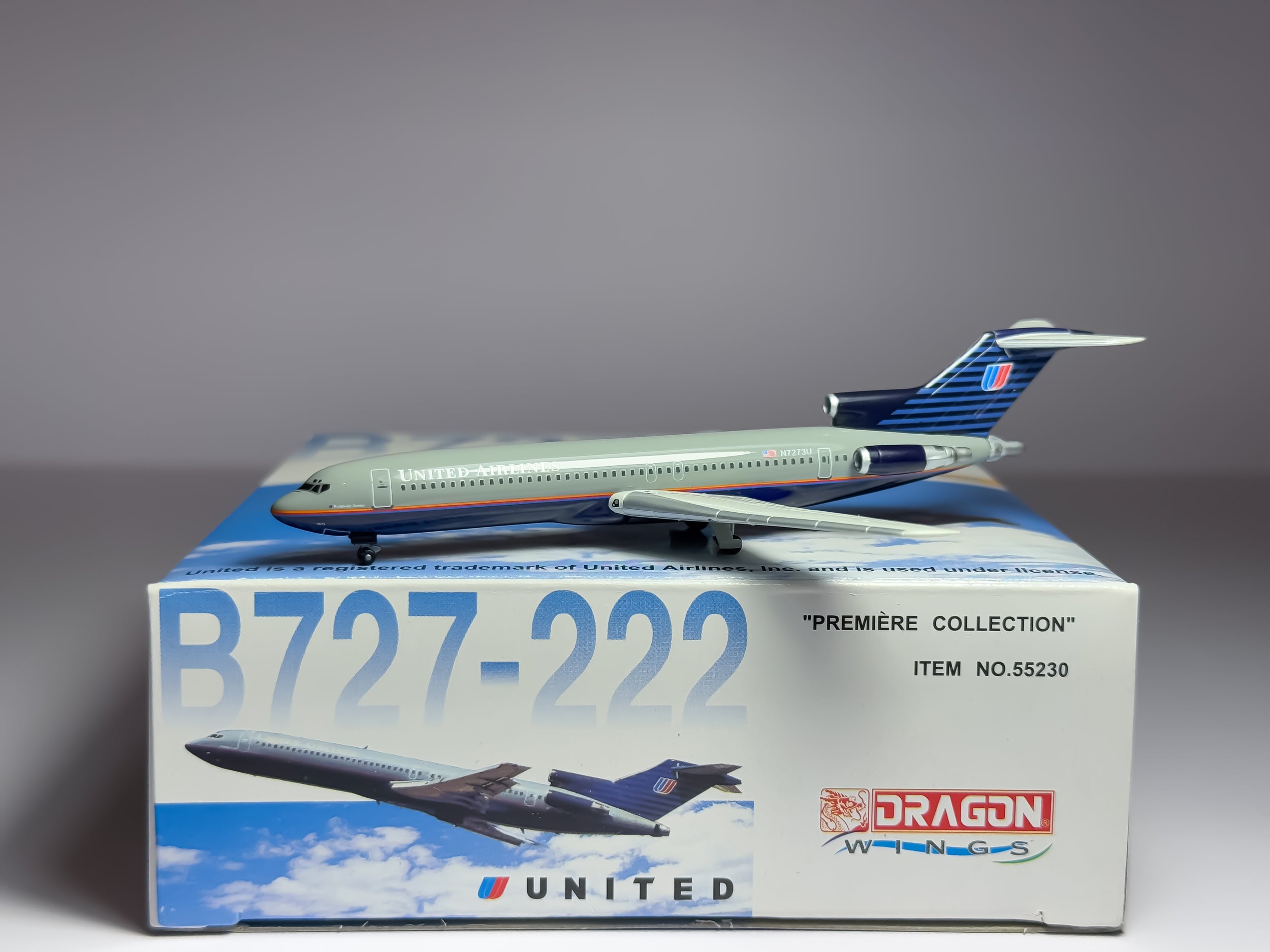 United Airlines Boeing 727-200 1:400 Dragon Wings N7273U (55230)