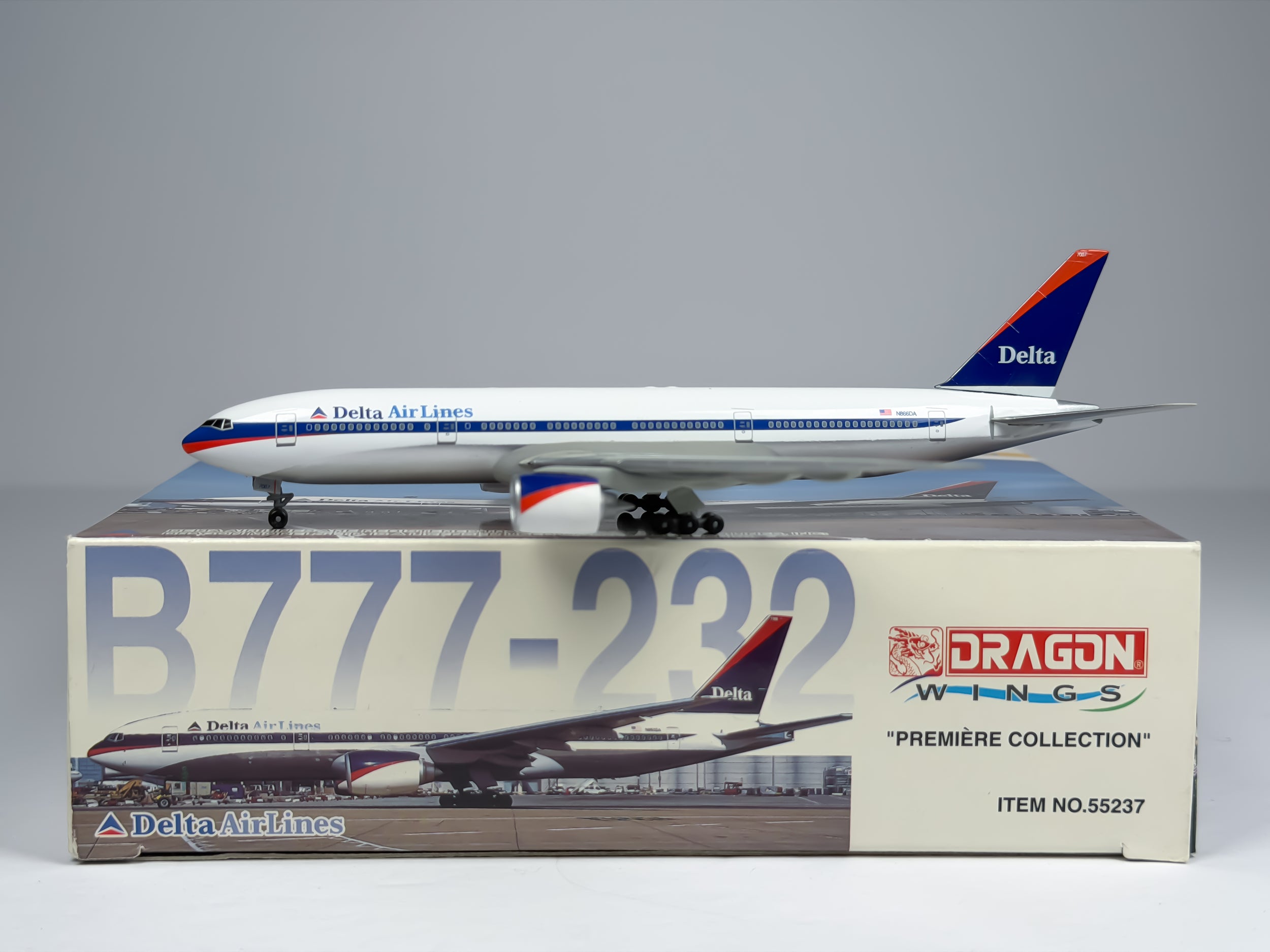 Delta Air Lines Boeing 777-200 1:400 Dragon Wings N866DA (55237)