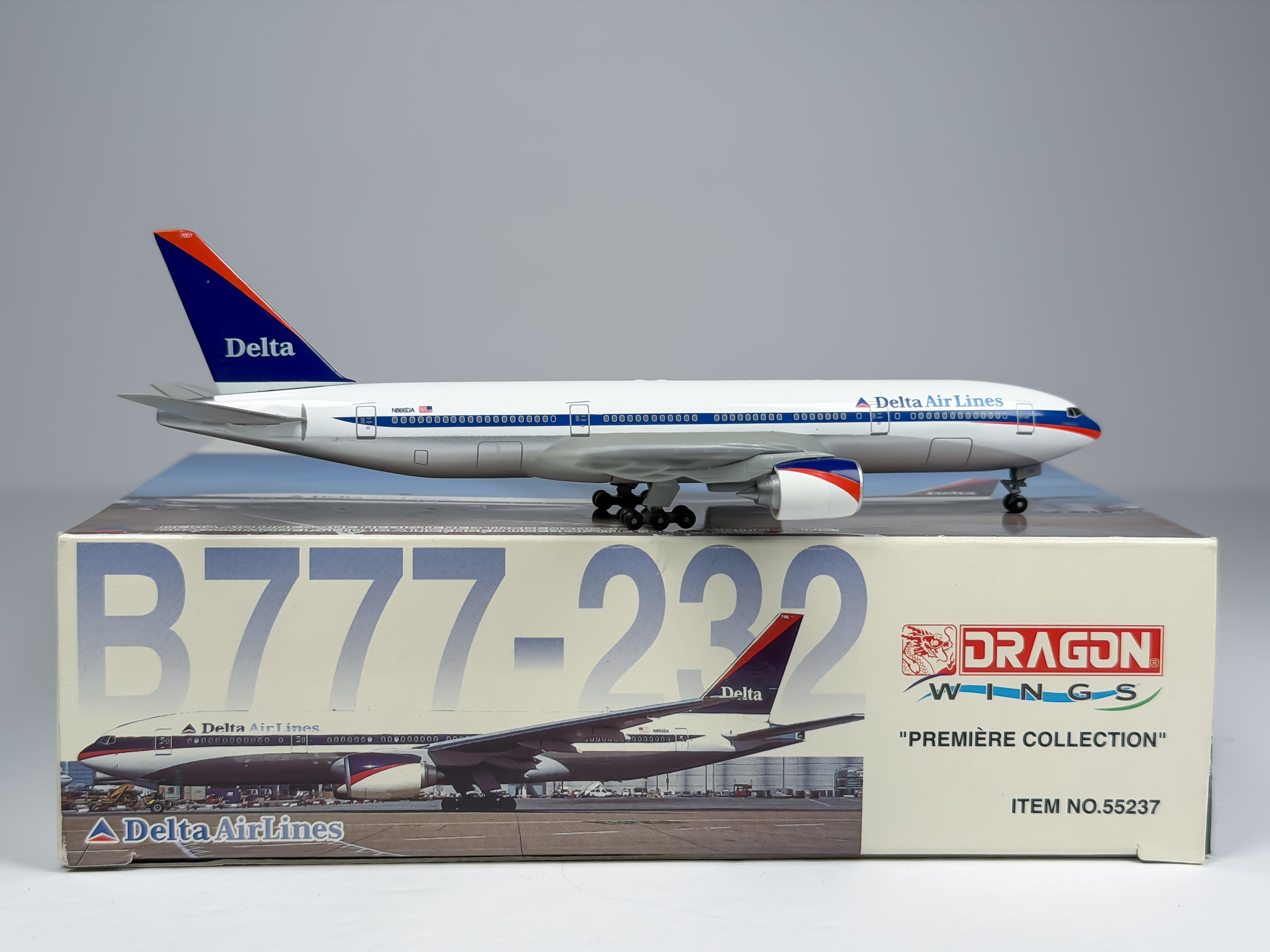 Delta Air Lines Boeing 777-200 1:400 Dragon Wings N866DA (55237)