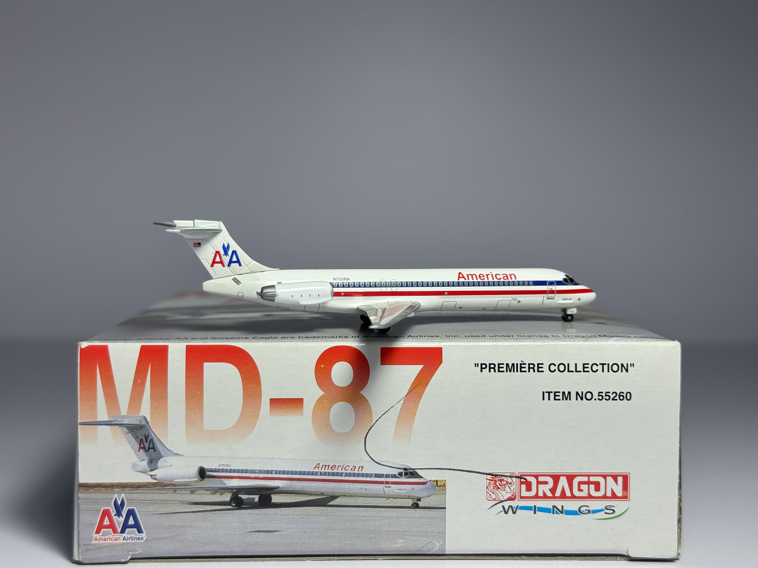 American Airlines McDonnell Douglas MD-87 1:400 Dragon Wings N753RA (55260)