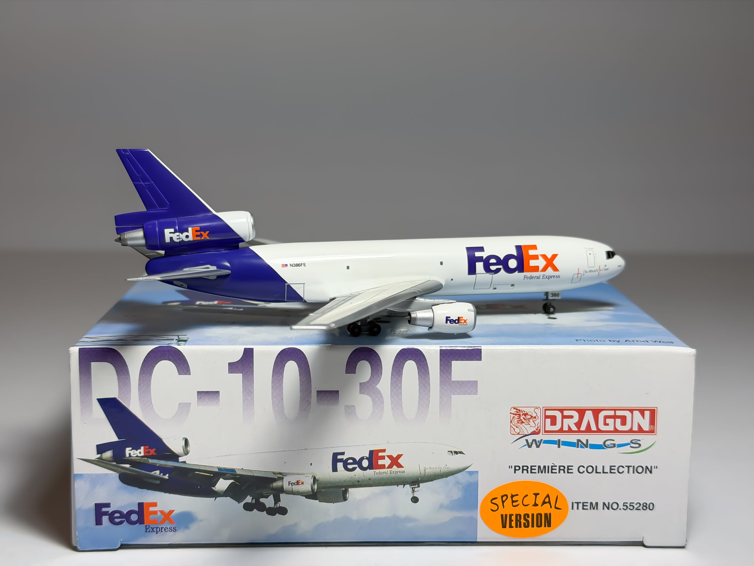 FedEx Express McDonnell Douglas DC-10-30F 1:400 Dragon Wings N386FE (55280B)