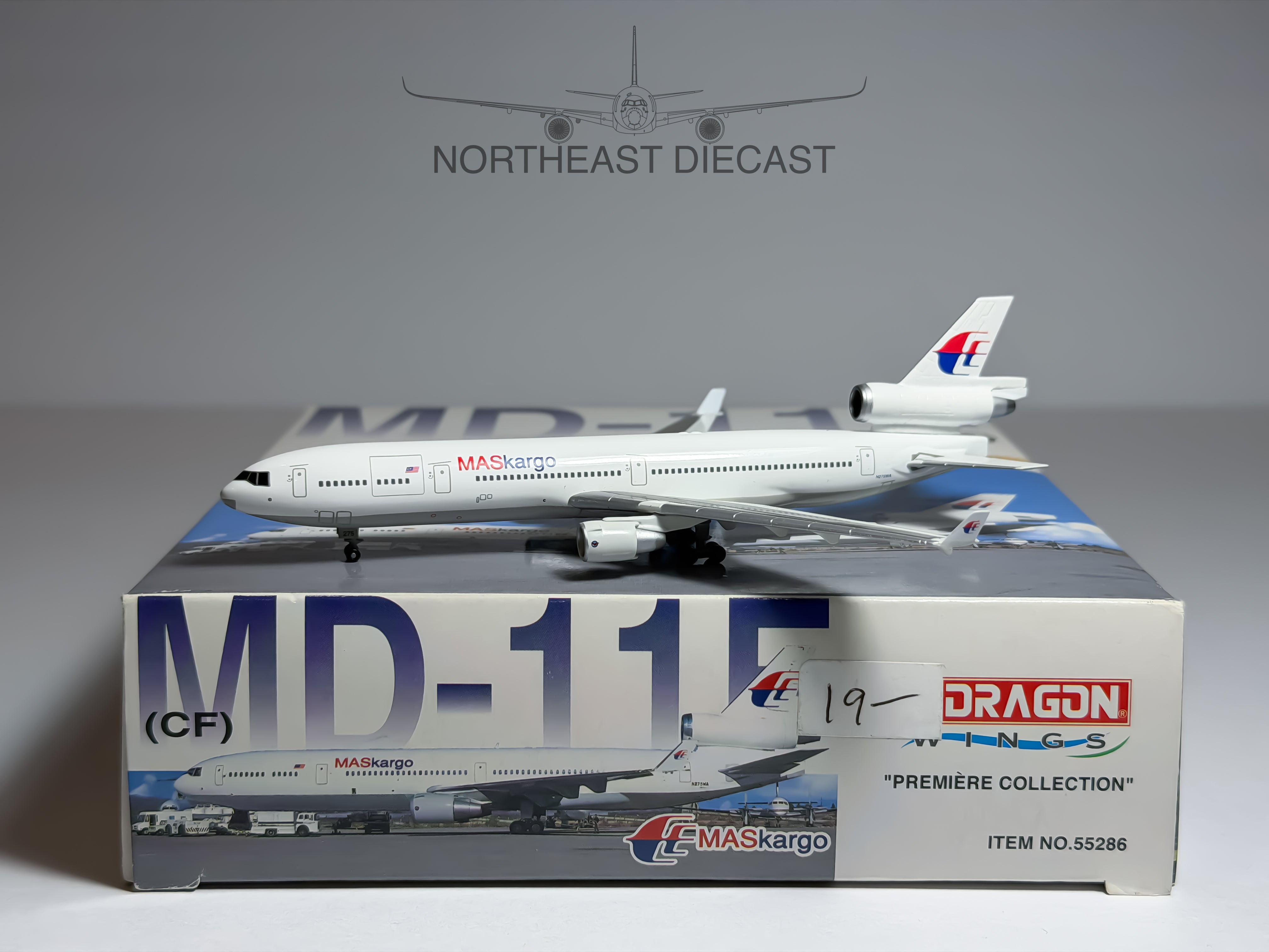 MASkargo McDonnell Douglas MD-11CF 1:400 Dragon Wings N275WA (55286)