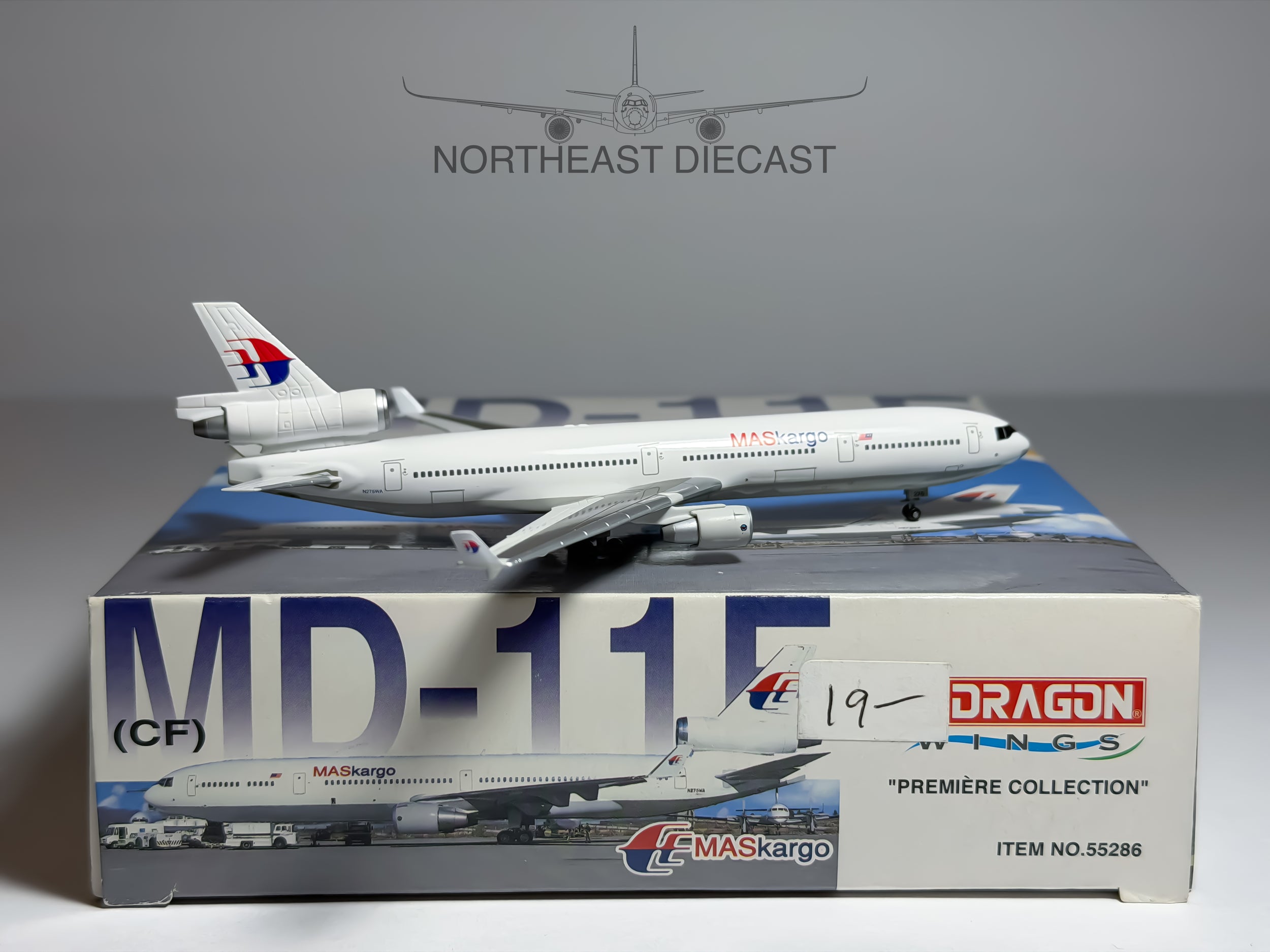 MASkargo McDonnell Douglas MD-11CF 1:400 Dragon Wings N275WA (55286)