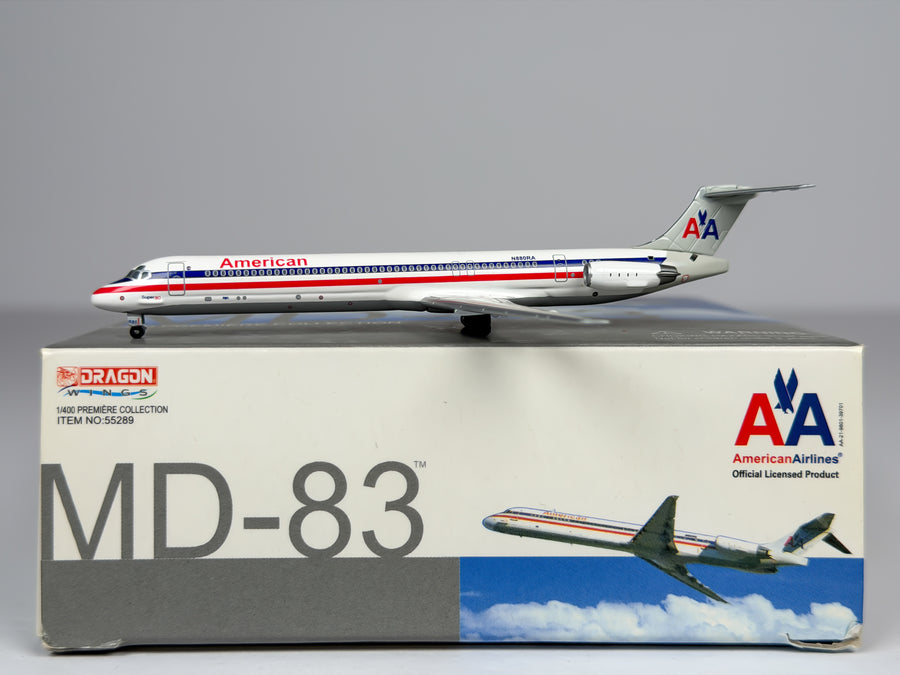 American Airlines McDonnell Douglas MD-83 1:400 Dragon Wings N880RA (55289)