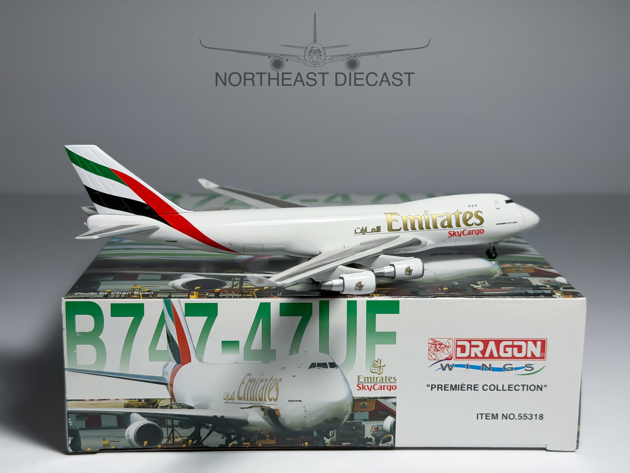 Emirates SkyCargo Boeing 747-400F 1:400 Dragon Wings N408MC (55318)