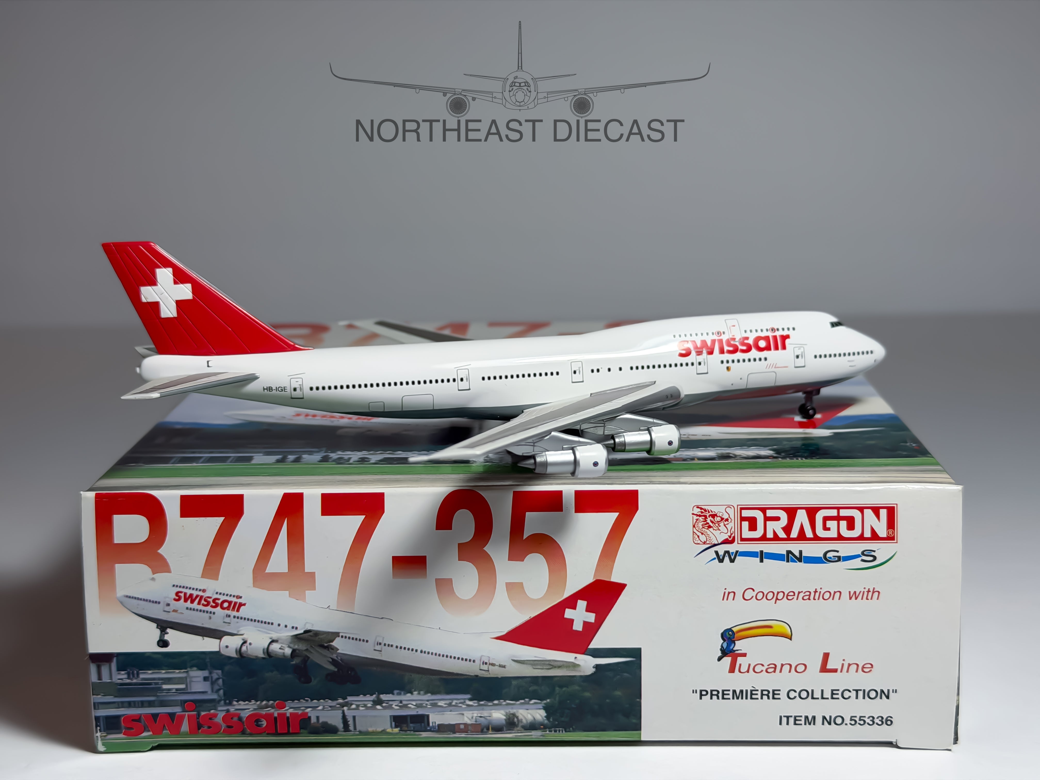 Swissair Boeing 747-300 1:400 Big Bird HB-IGE (55336)