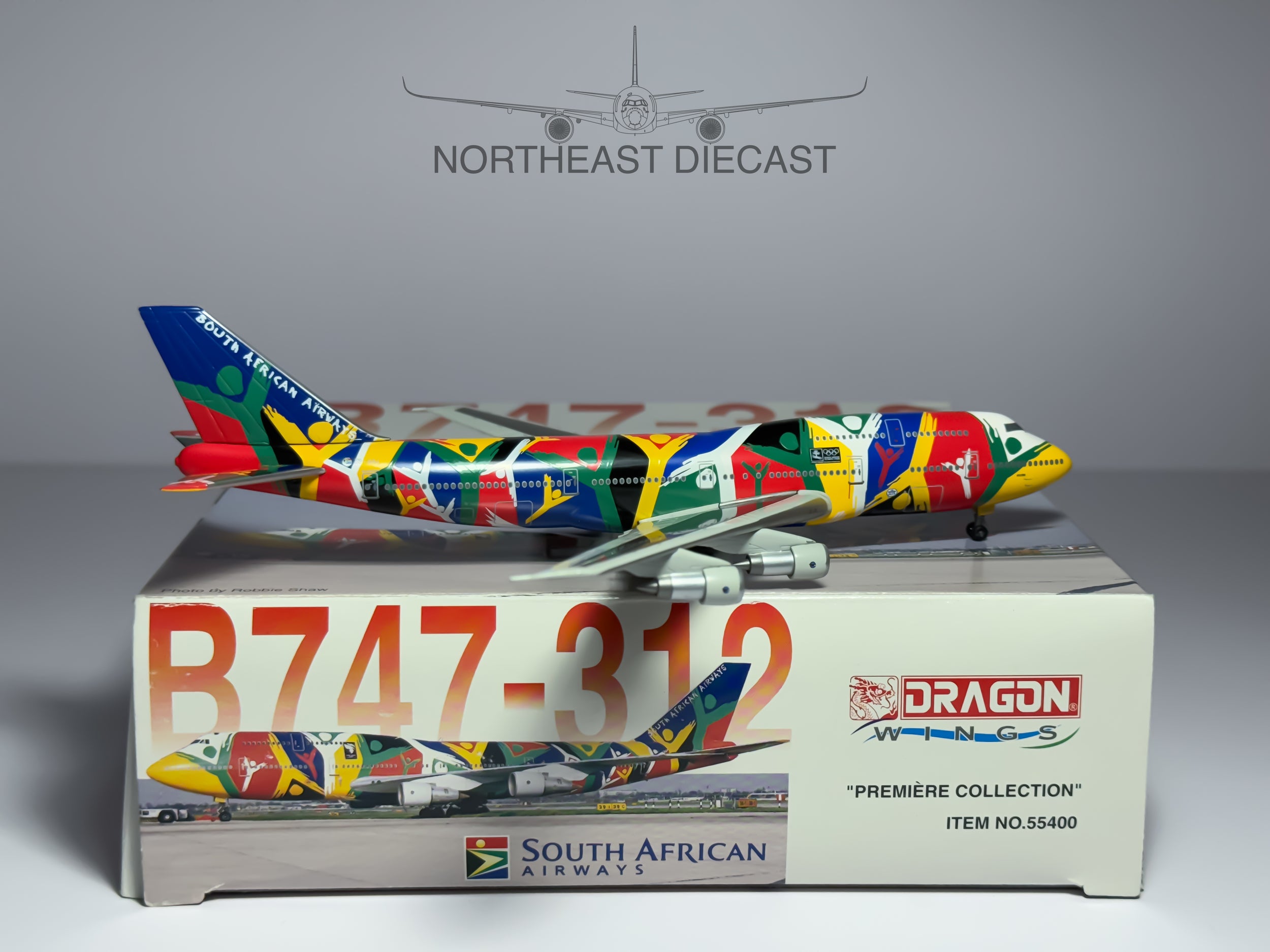 South African Airways Boeing 747-300 1:400 Dragon Wings ZS-SAJ (55400)