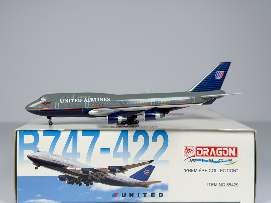 United Airlines Boeing 747-400 1:400 Dragon Wings N186UA (55429)