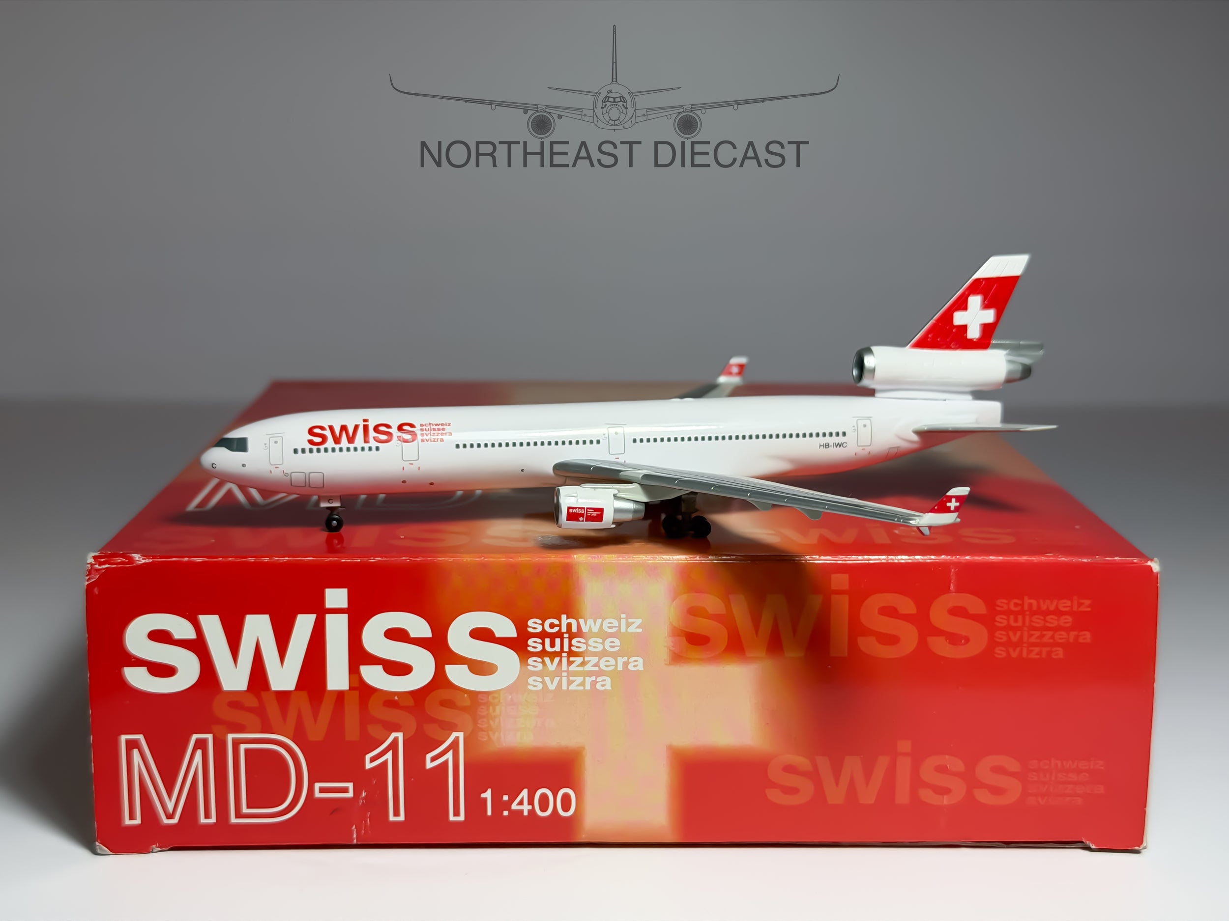 SWISS McDonnell Douglas MD-11 1:400 Dragon Wings HB-IWC (55435)