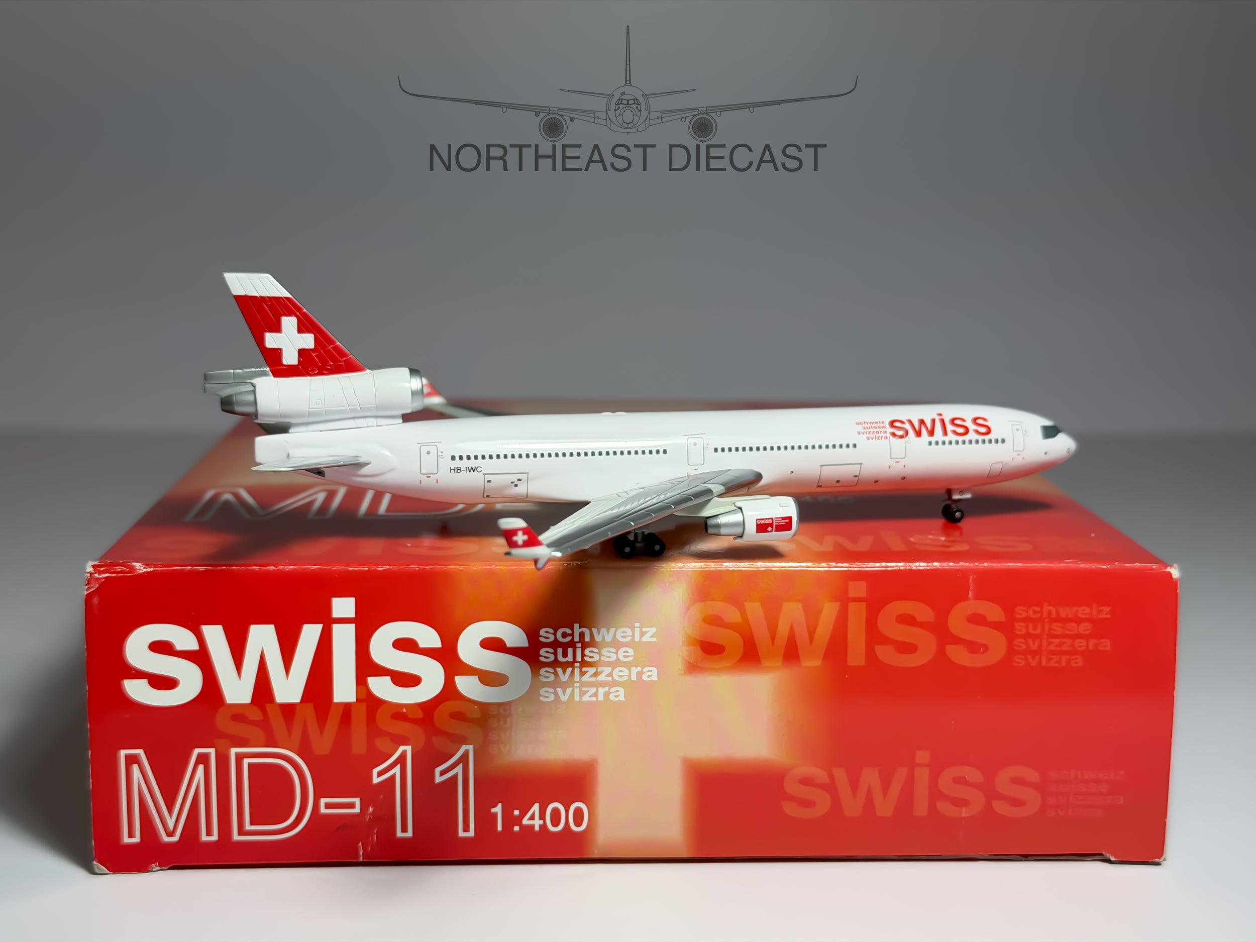 SWISS McDonnell Douglas MD-11 1:400 Dragon Wings HB-IWC (55435)
