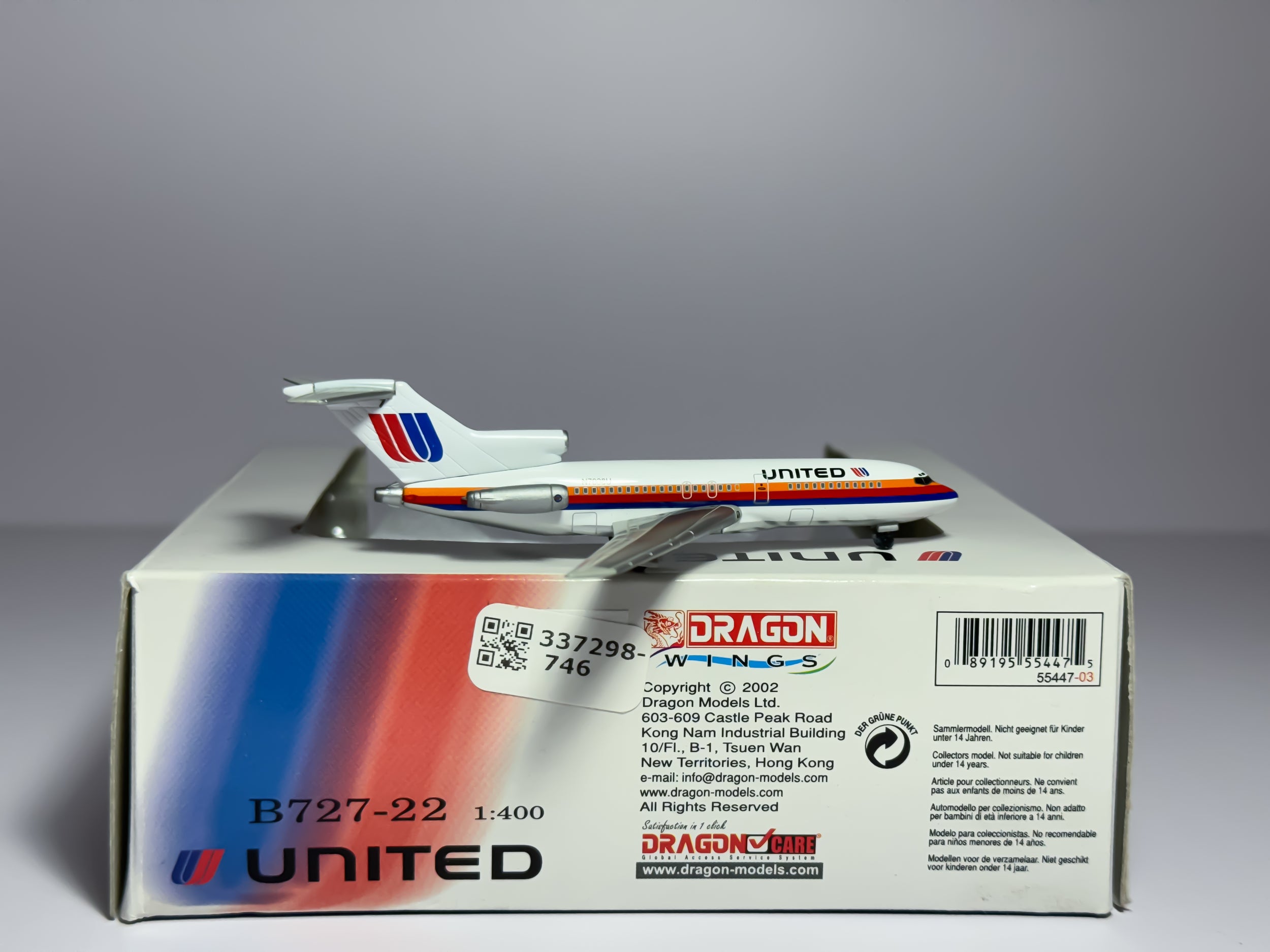 United Airlines Boeing 727-100 1:400 Dragon Wings N7008U (55447)