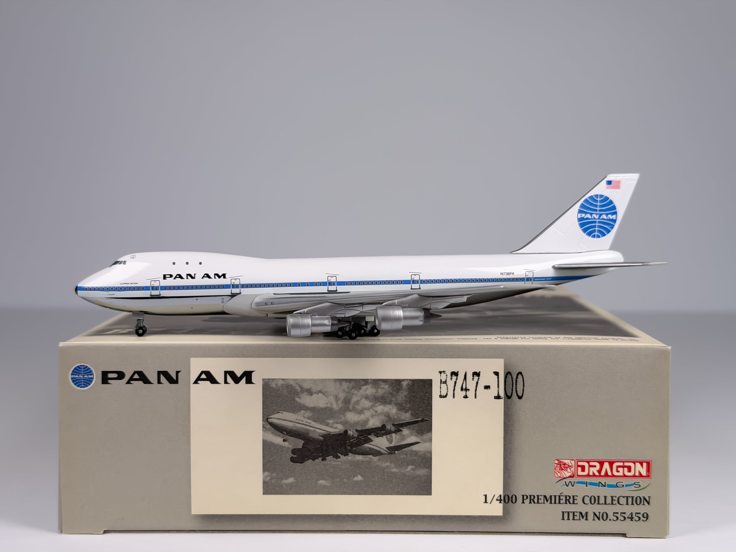Pan American Boeing 747-100 1:400 Dragon Wings N736PA (55459)