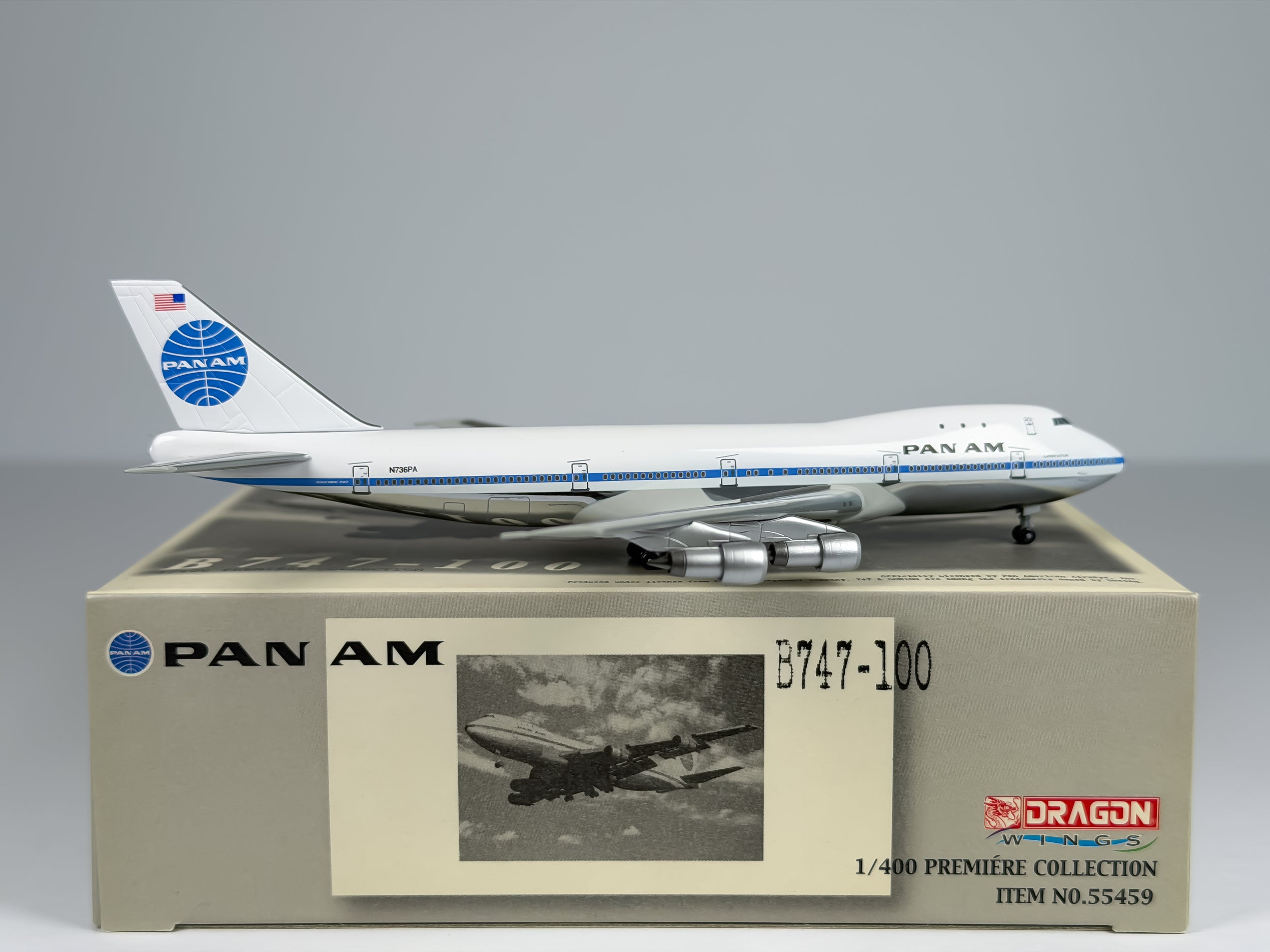 Pan American Boeing 747-100 1:400 Dragon Wings N736PA (55459)
