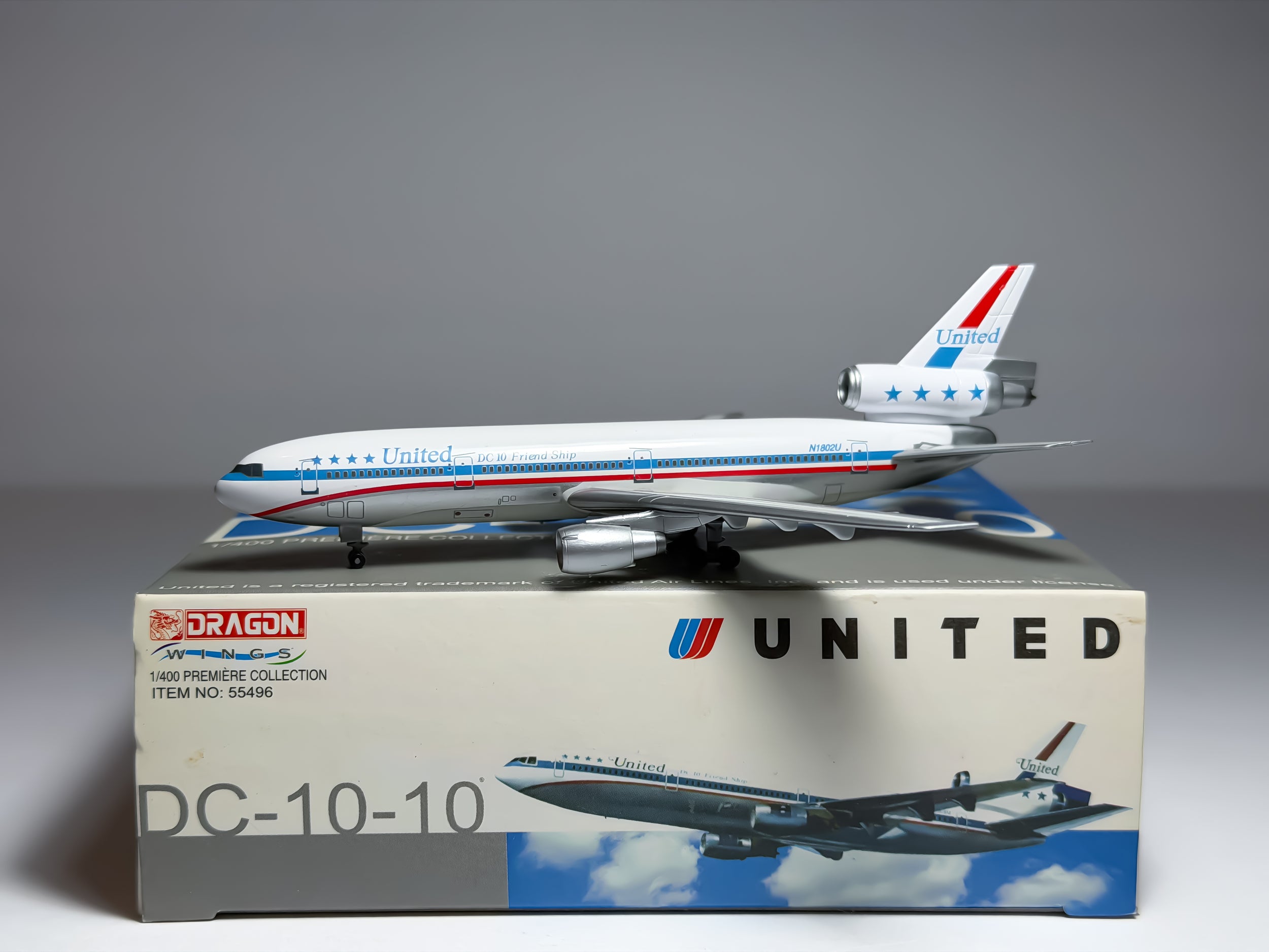 United Airlines McDonnell Douglas DC-10-10 1:400 Dragon Wings N1802U (55496)