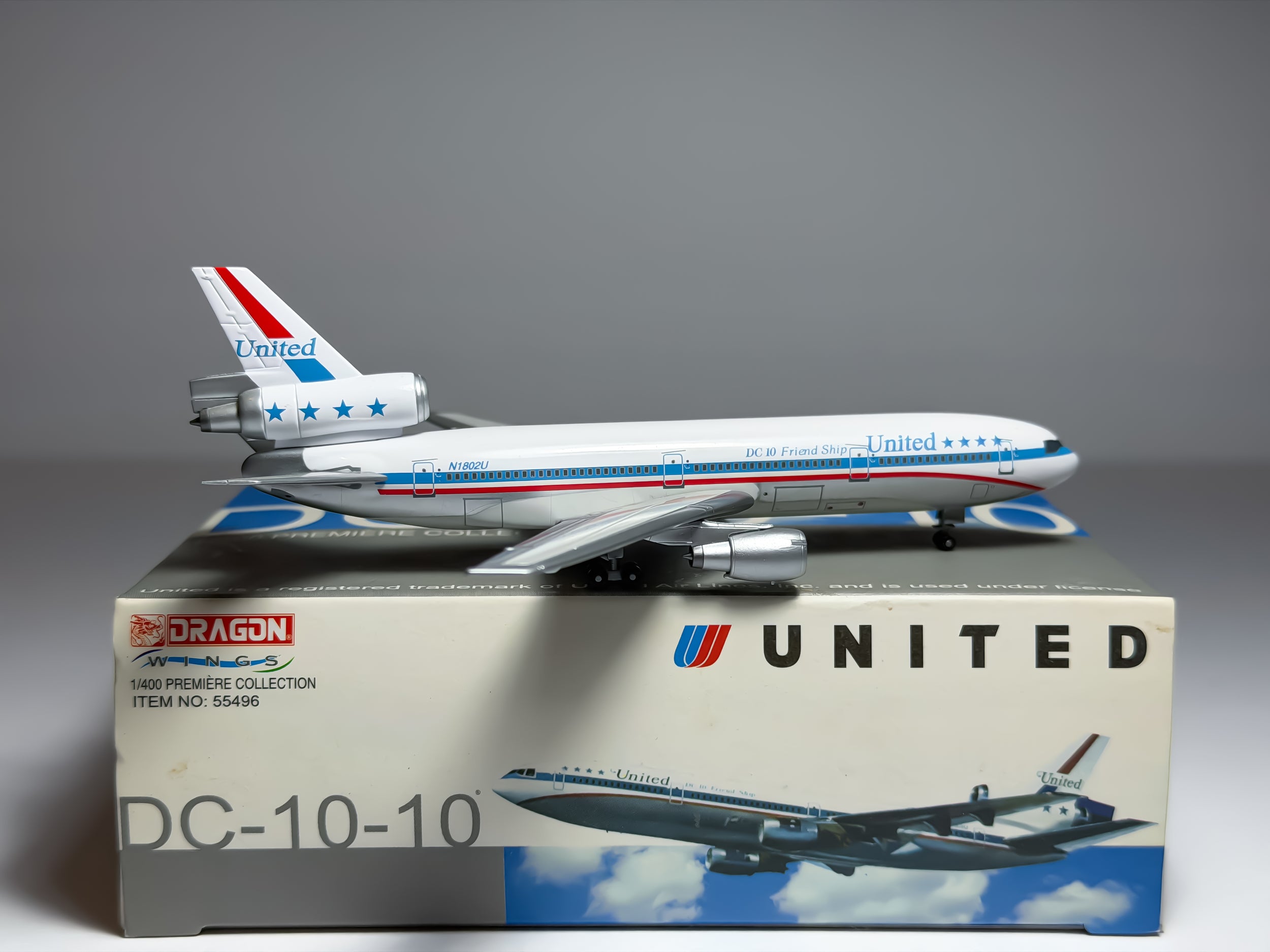 United Airlines McDonnell Douglas DC-10-10 1:400 Dragon Wings N1802U (55496)