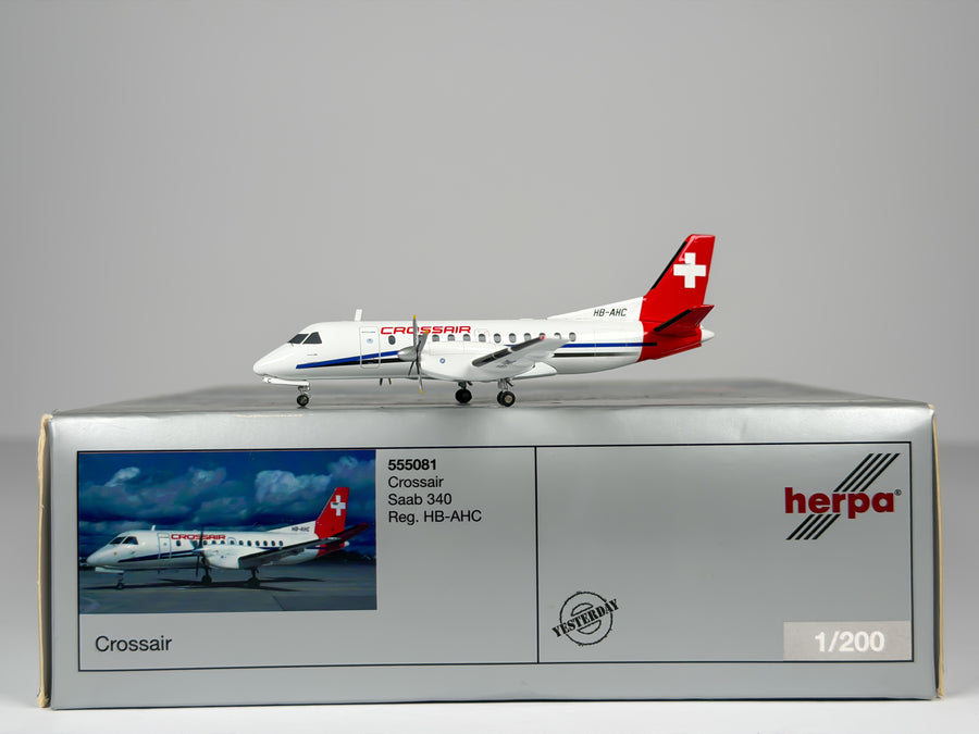 Crossair Saab 340 1:200 Herpa HB-AHC (555081)