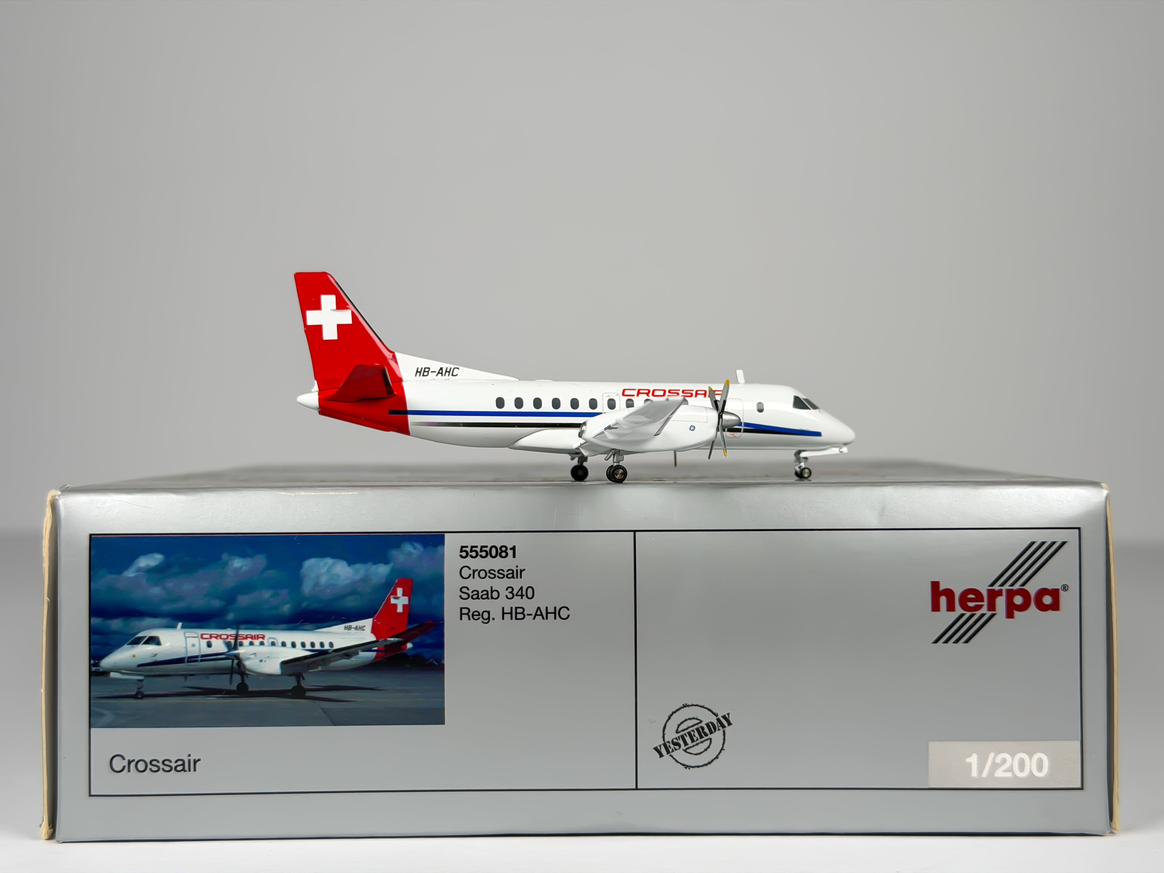 Crossair Saab 340 1:200 Herpa HB-AHC (555081)