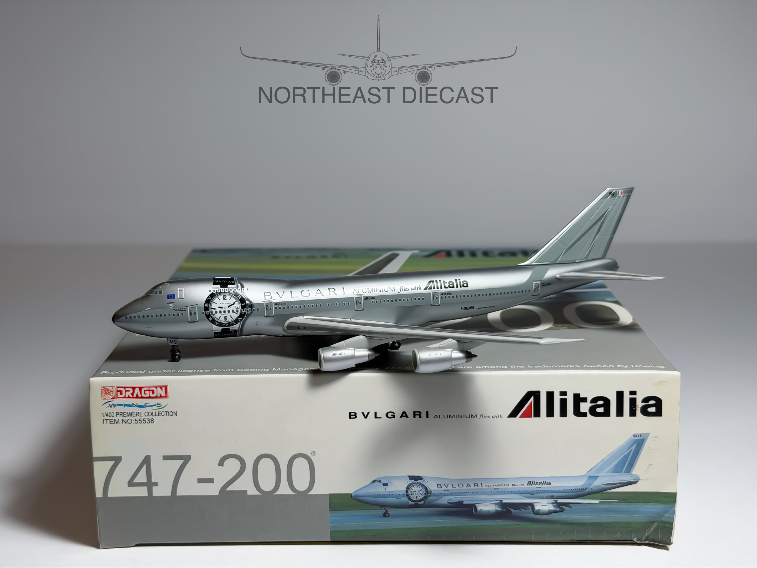 Alitalia Boeing 747-200 1:400 Dragon Wings I-DEMS (55538)