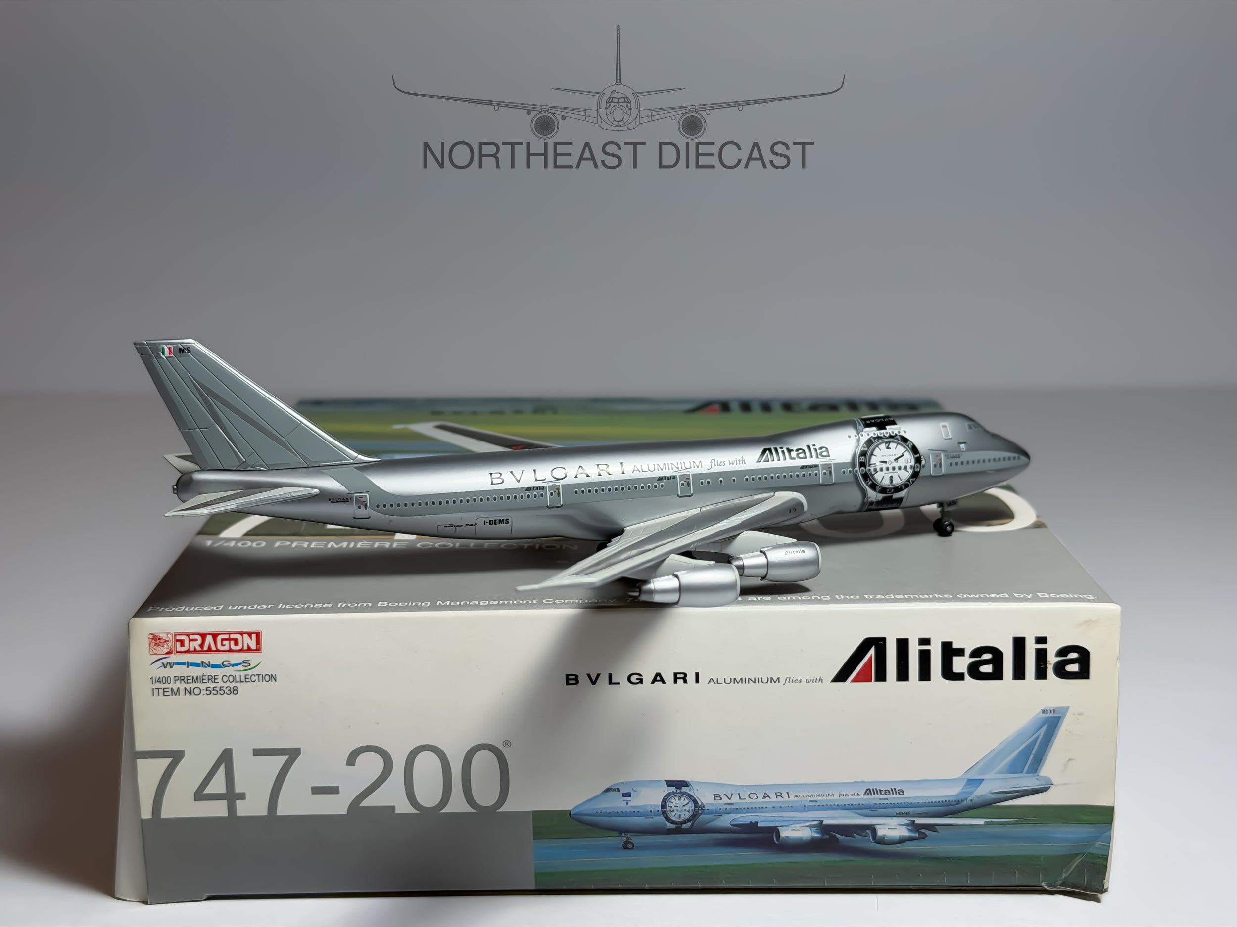 Alitalia Boeing 747-200 1:400 Dragon Wings I-DEMS (55538)