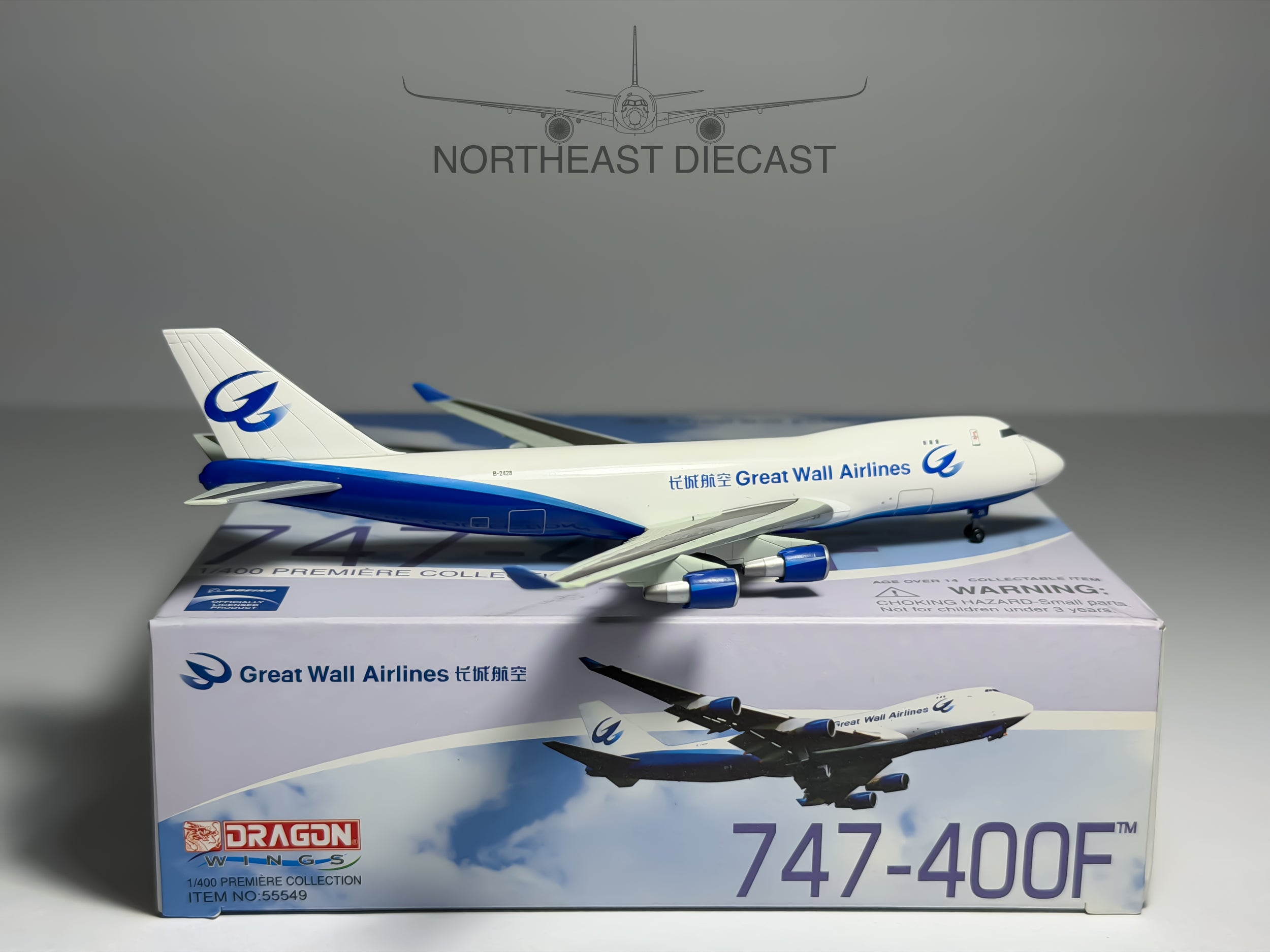Great Wall Airlines Boeing 747-400F 1:400 Dragon Wings B-2428 (55549)