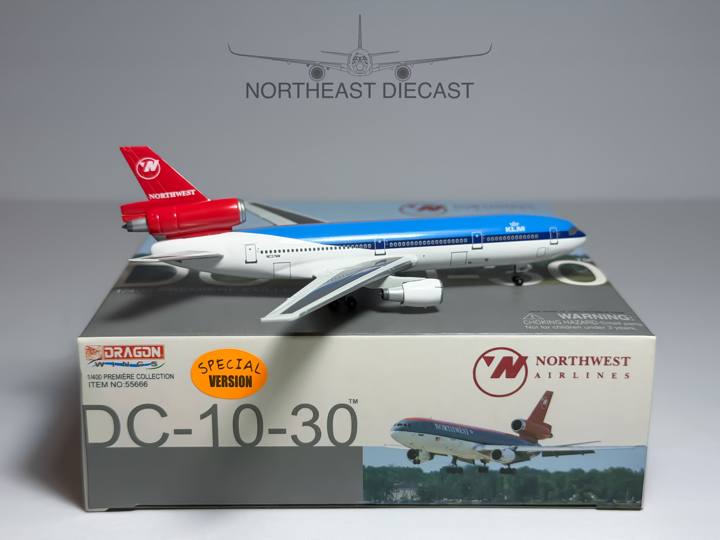 Northwest Airlines McDonnell Douglas DC-10-30 1:400 Dragon Wings N237NW (55666B)