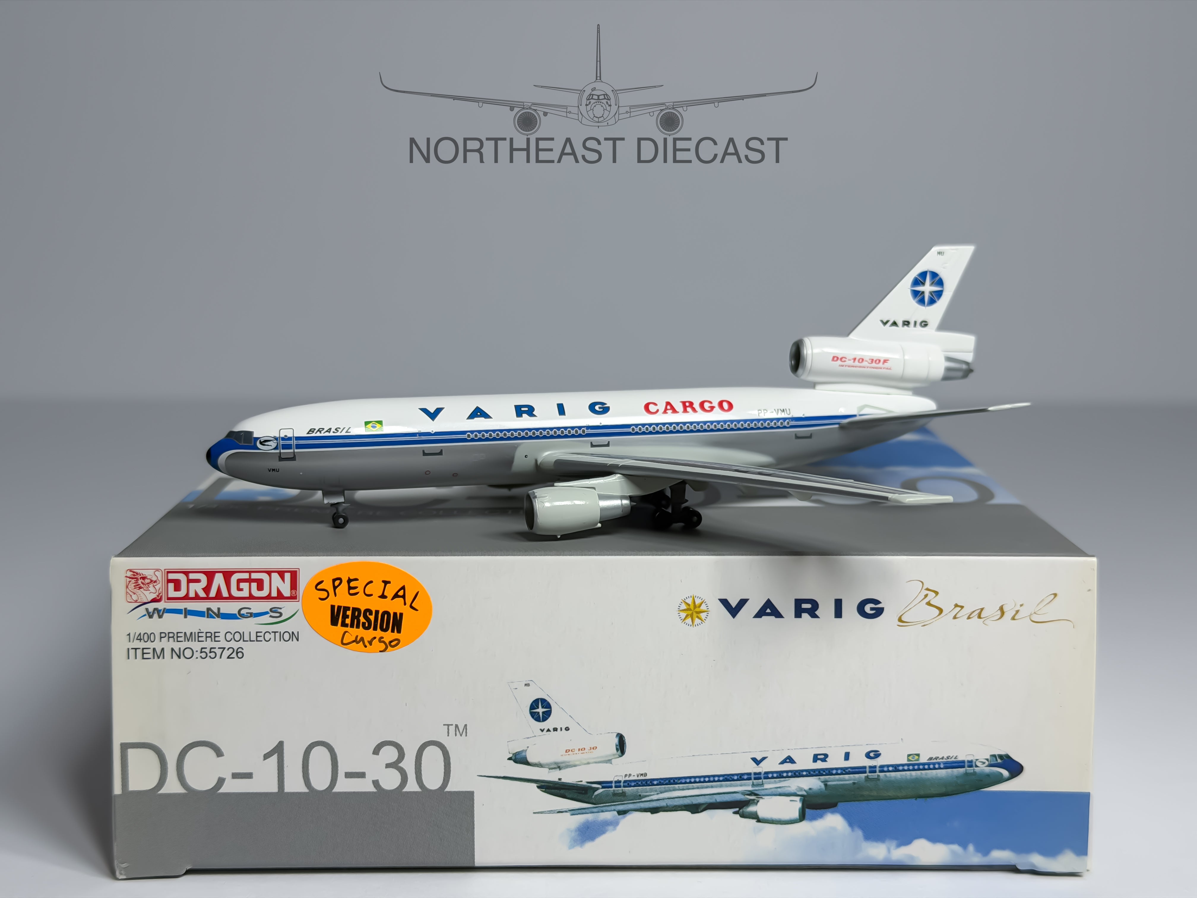 VARIG Cargo McDonnell Douglas DC-10-30F 1:400 Dragon Wings PP-VMU (55726)