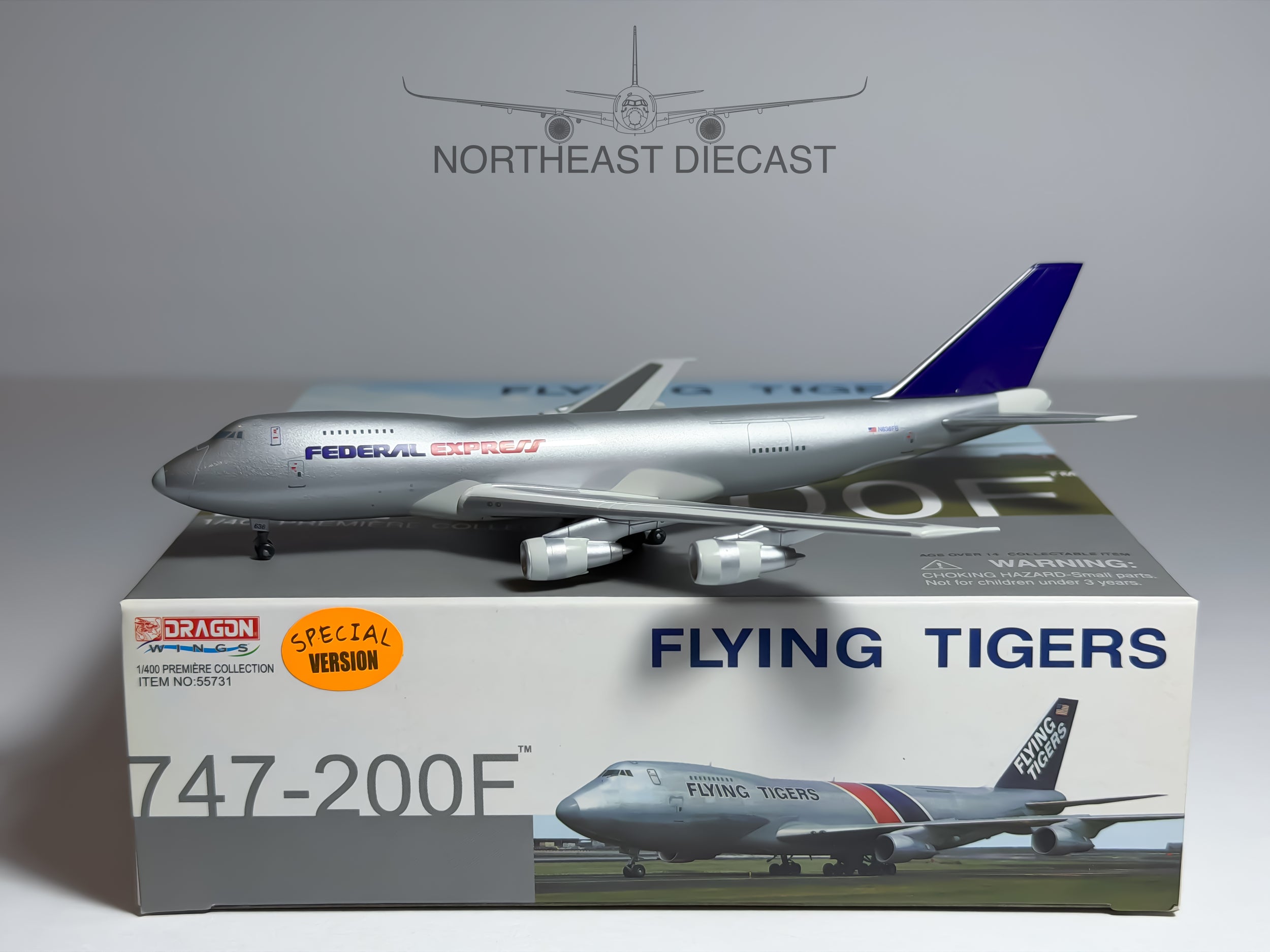 FedEx Express Boeing 747-200F 1:400 Dragon Wings N636FE (55731)
