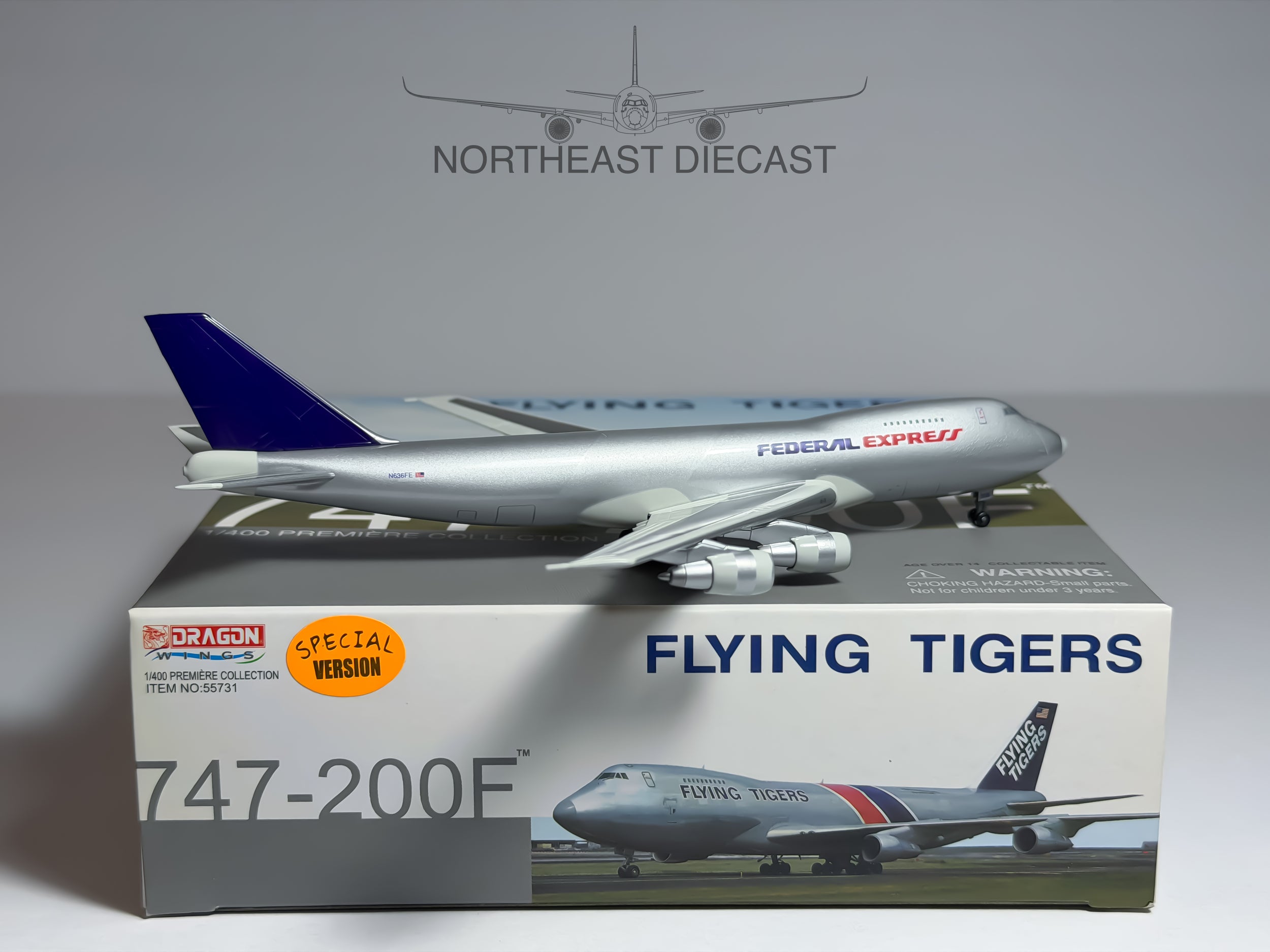 FedEx Express Boeing 747-200F 1:400 Dragon Wings N636FE (55731)