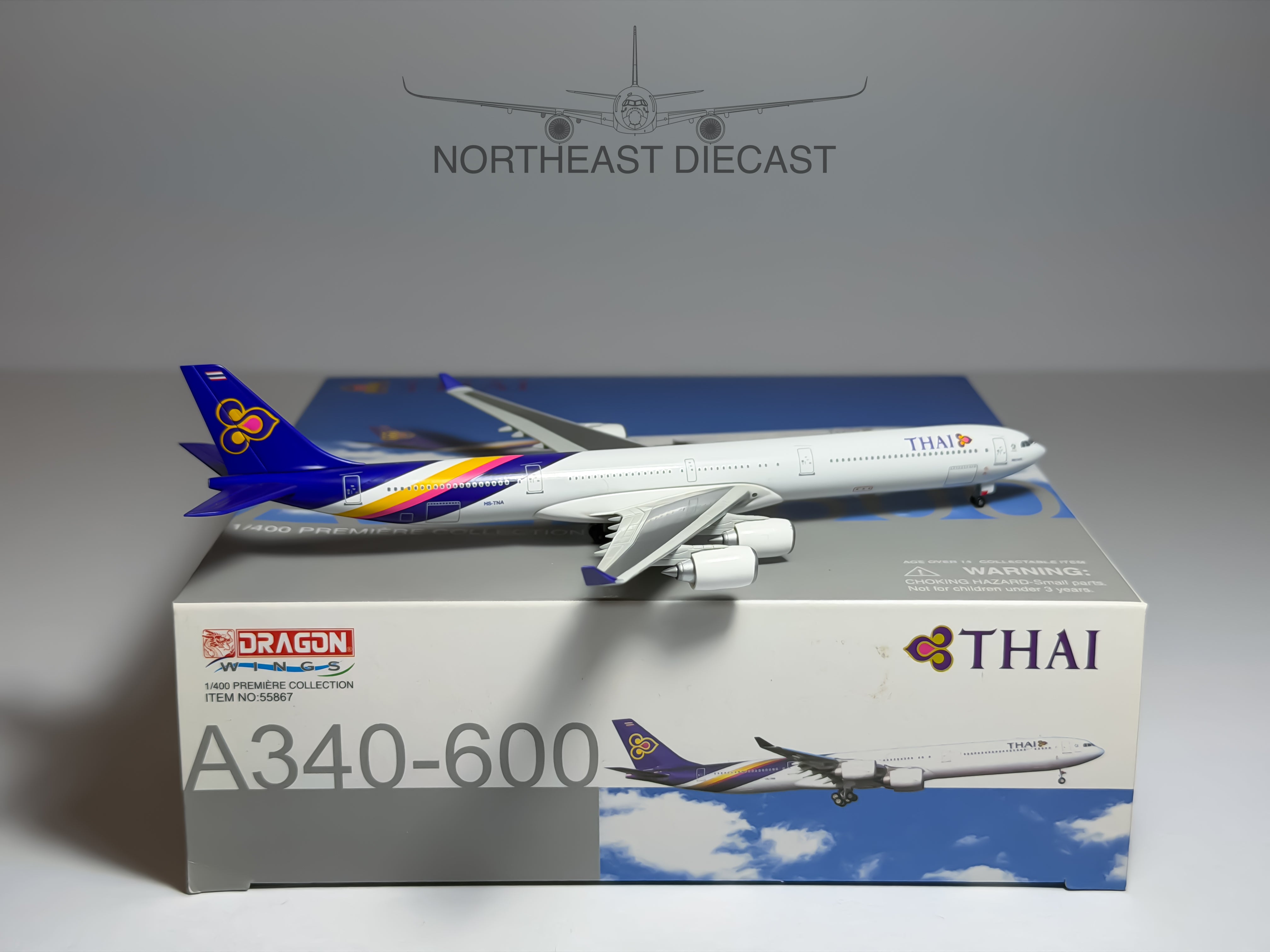 Thai Airways Airbus A340-600 1:400 Dragon Wings HS-TNA (55867)