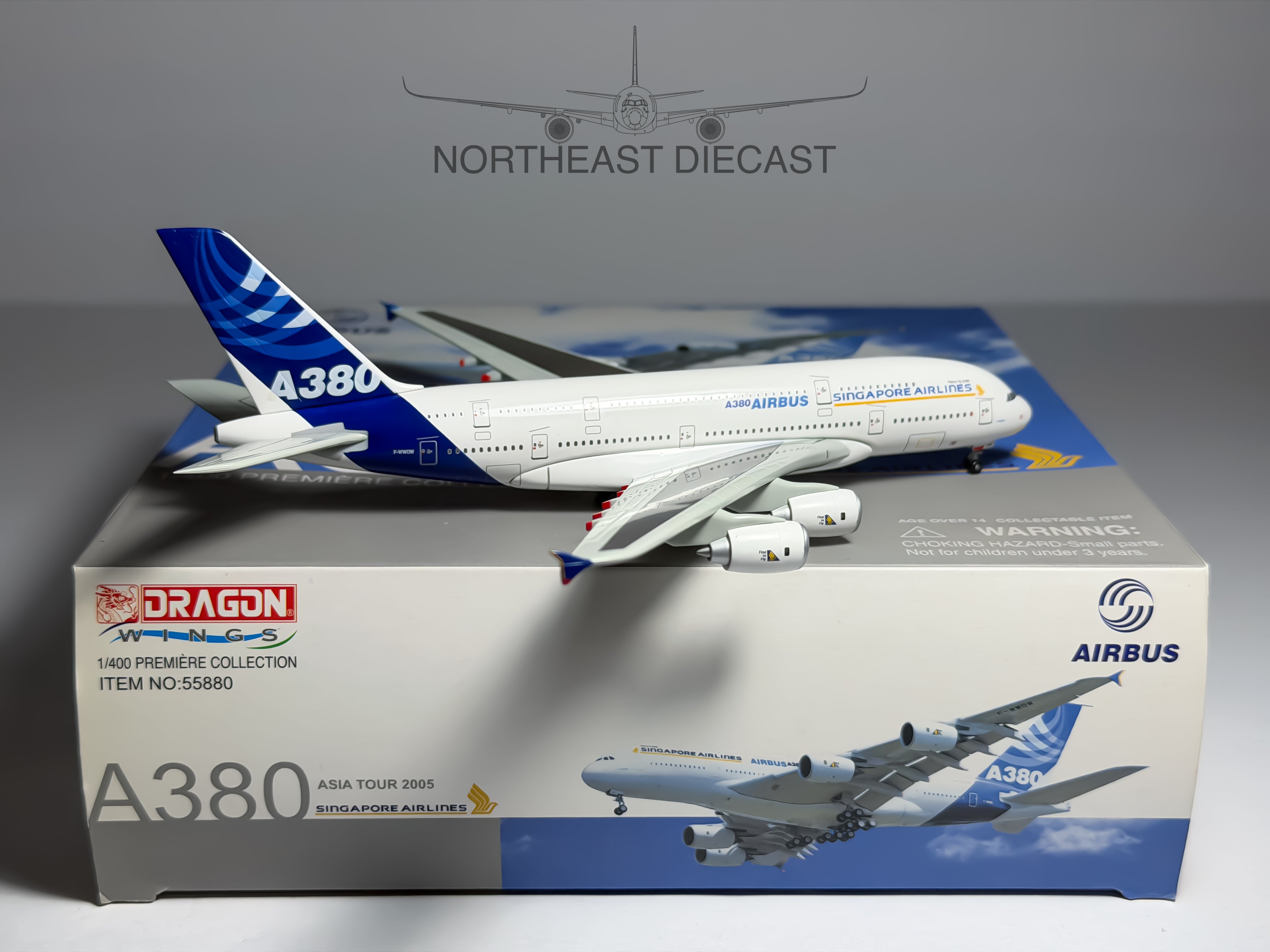Singapore Airlines Airbus A380-800 1:400 Dragon Wings F-WWOW (55880)